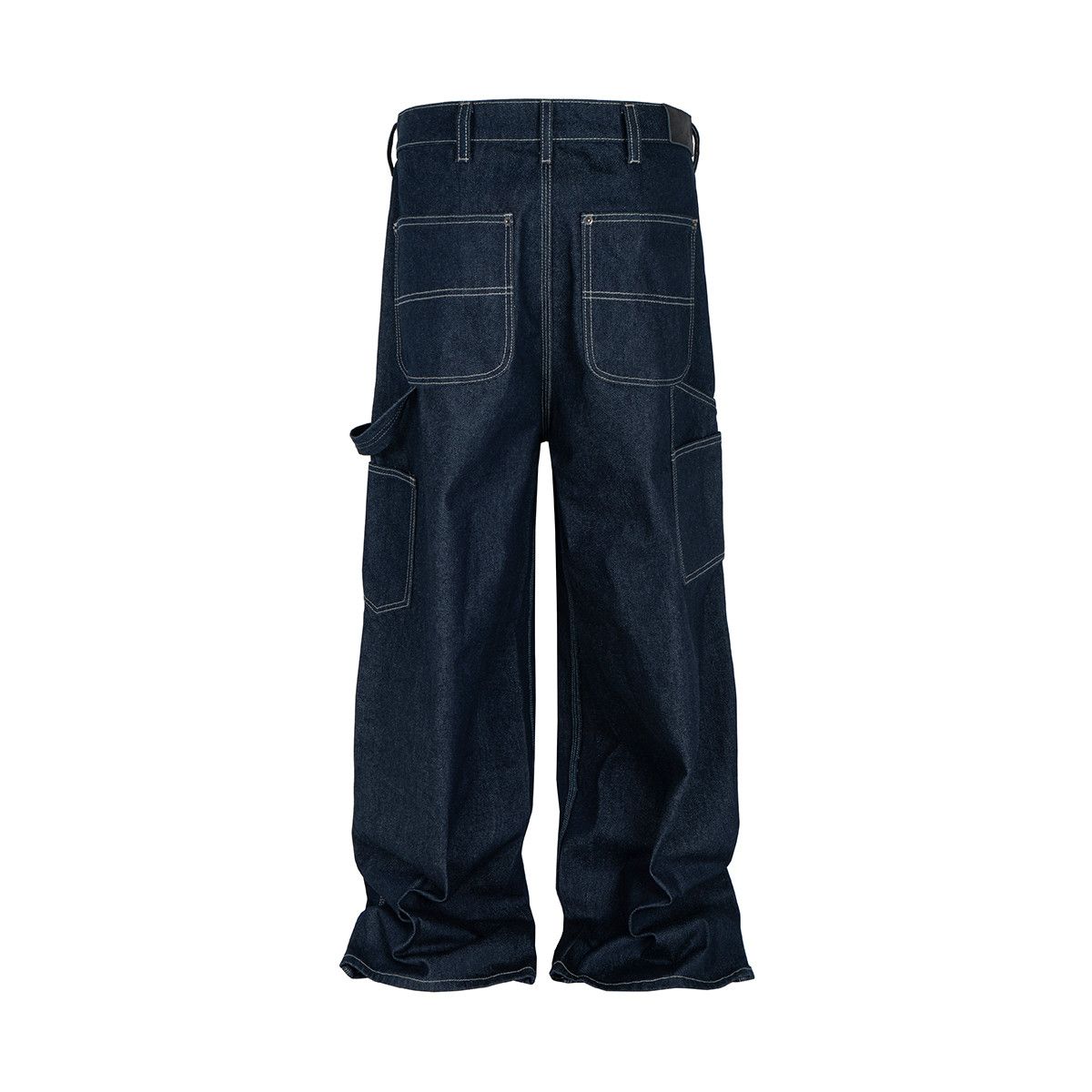 Japanese Brand × Jean High Street Cleanfit Multi-pockets Dark Blue Baggy Jeans Size US 32 / EU 48 - 4 Thumbnail