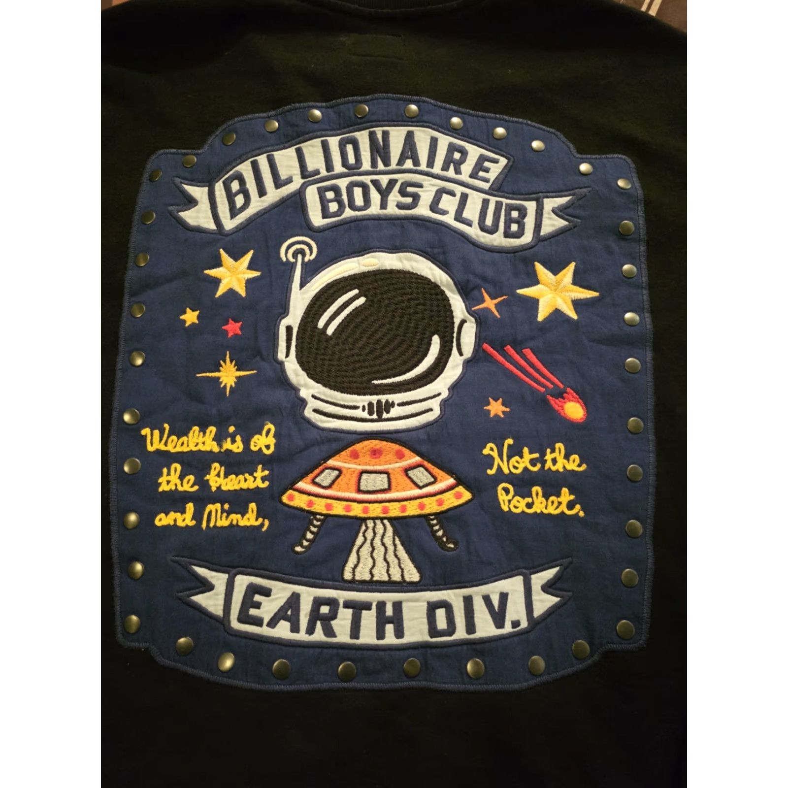 Billionaire Boys Club VINTAGE Billionaire Boys Club Earth Division Crewneck Sweatshirt Embroidered Black XL Size US XL / EU 56 / 4 - 4 Thumbnail