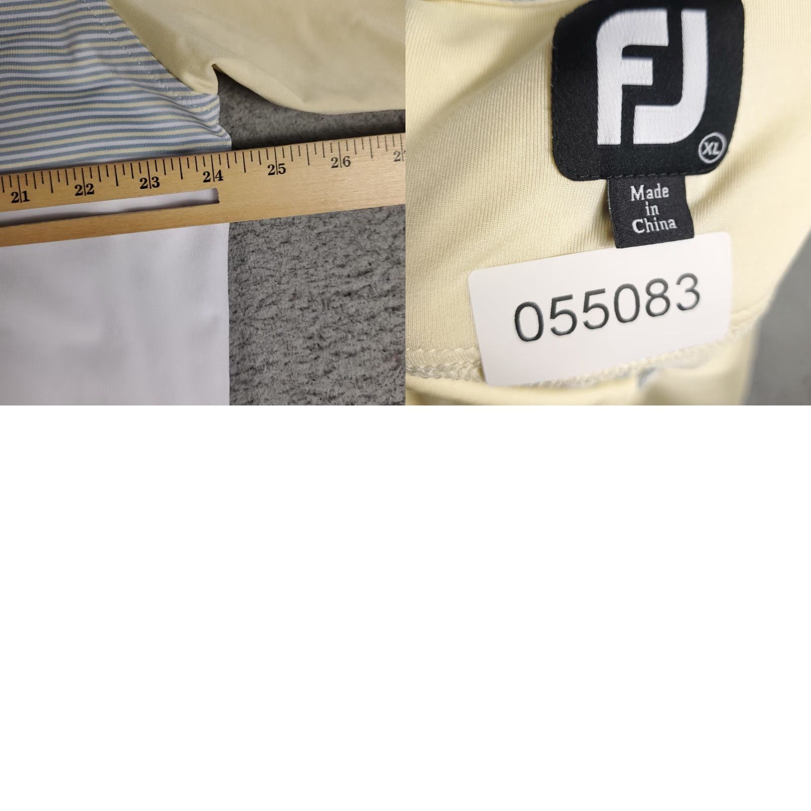 Footjoy FJ FootJoy Shirt Polo Mens XL Yellow Golf Short Sleeve STAINED Size US XL / EU 56 / 4 - 8 Thumbnail