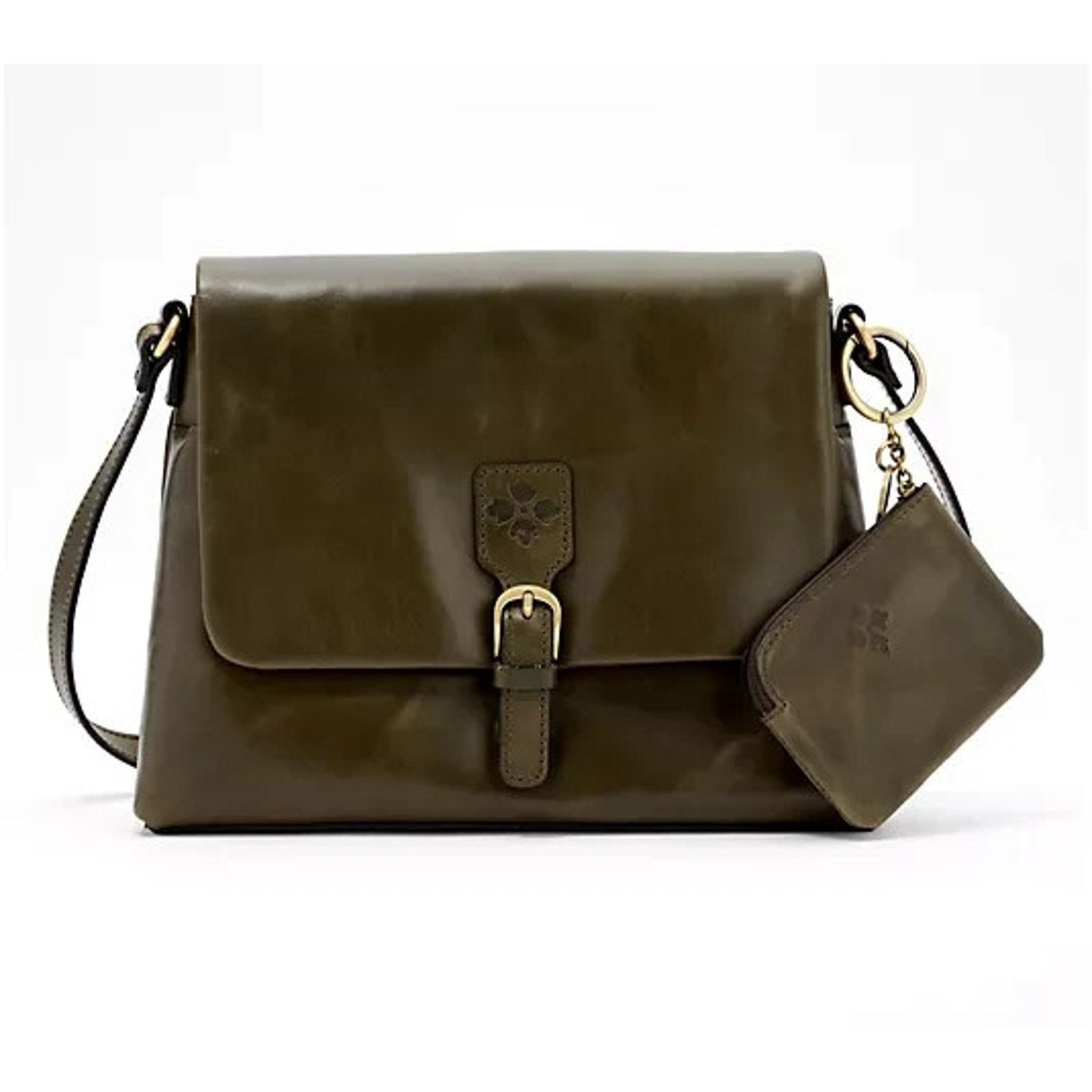 Patricia Nash Patricia Nash Mili Leather Crossbody Pouch Olive bag A660568 Size ONE SIZE - 1 Thumbnail