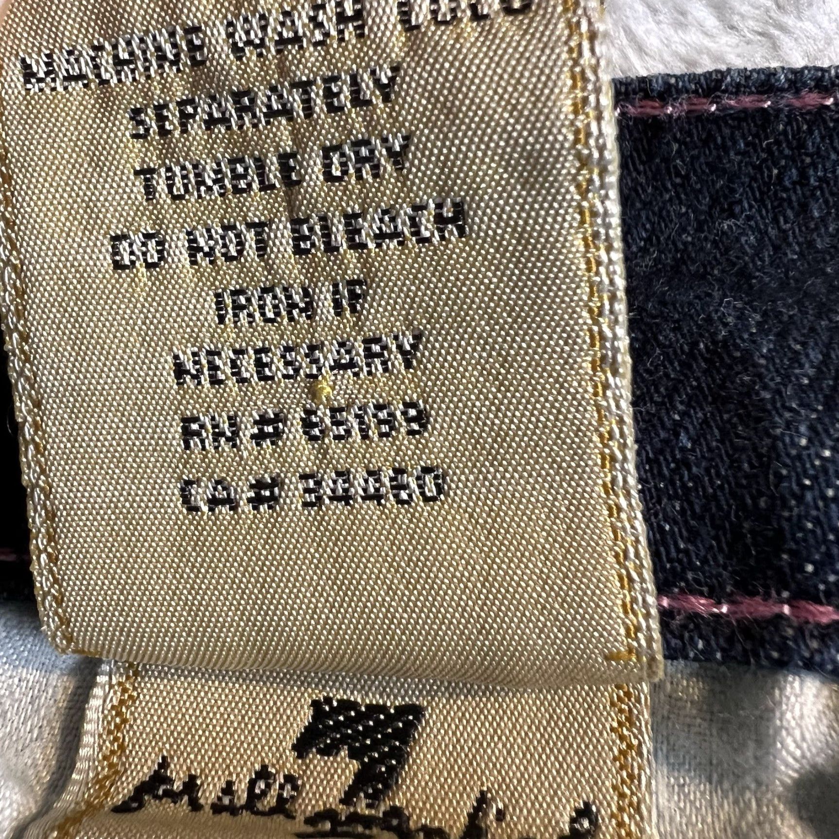 7 For All Mankind VINTAGE 7 For All Mankind Bootcut Jeans Women’s 25 Low Rise Dark Wash Blue Denim Size 42" / US 20 - 7 Thumbnail