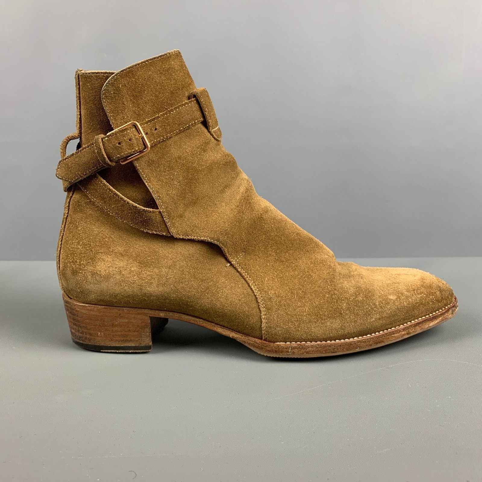 Saint Laurent Paris SAINT LAURENT Size 7 Tan Solid Leather Ankle Boots Size US 7 / EU 40 - 2 Thumbnail