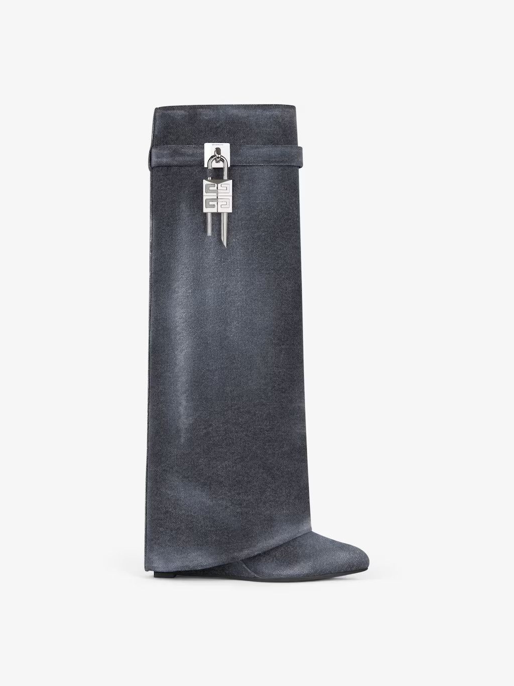 Givenchy o1w1db10525 Shark Lock Pant Boots 90mm in Black Size US 5 / IT 35 - 1 Thumbnail