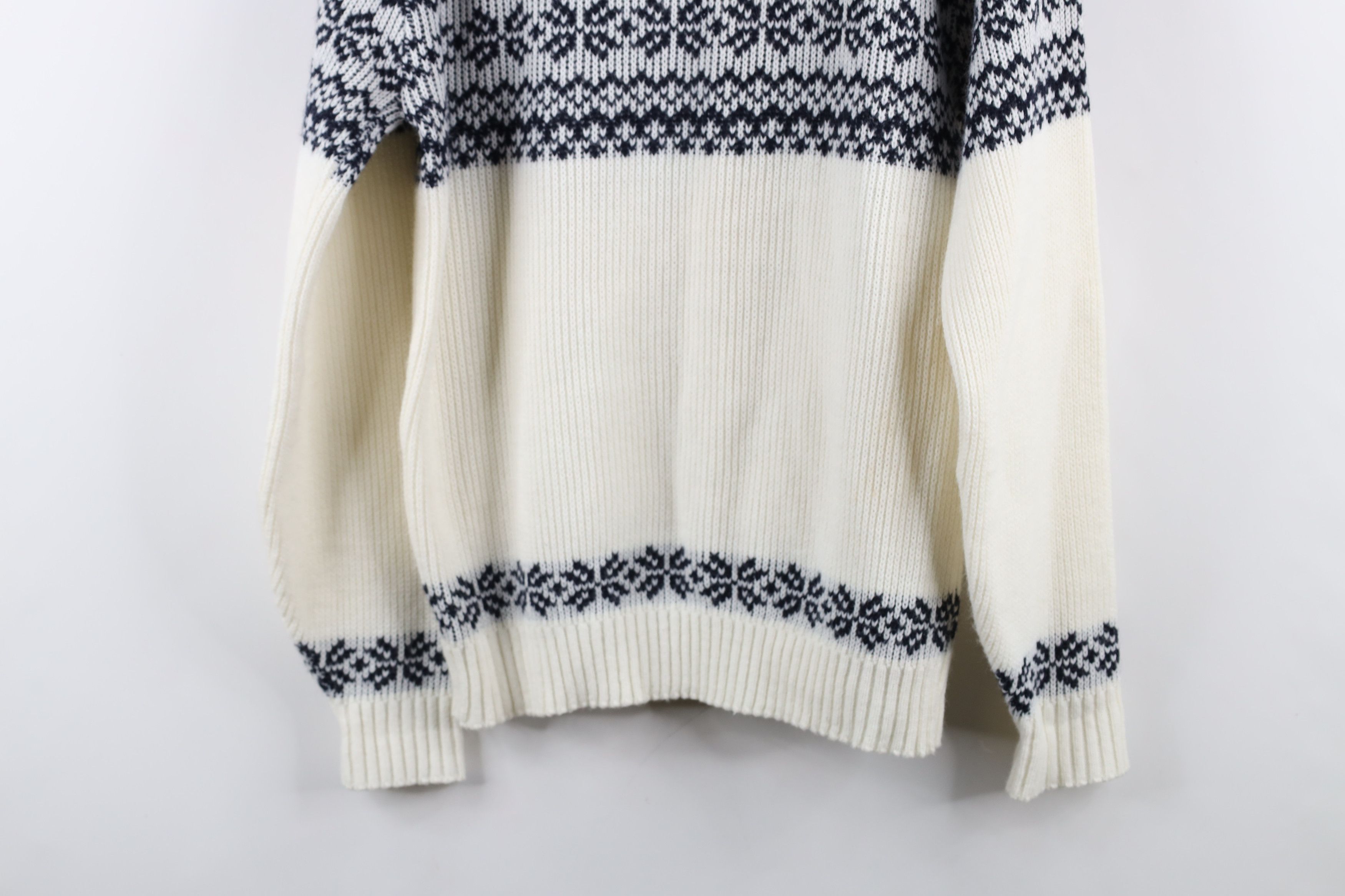 Vintage Vintage 70s Streetwear Fair Isle Knit Crewneck Sweater Size US L / EU 52-54 / 3 - 14 Thumbnail