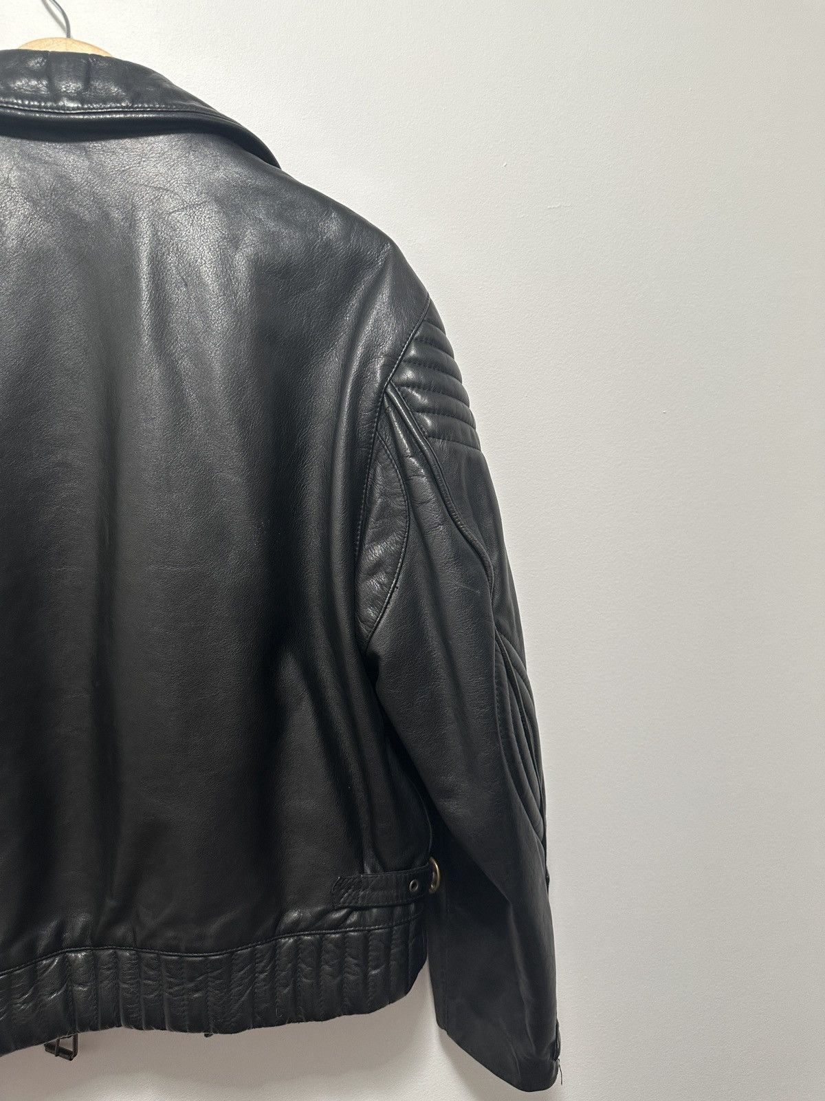 Genuine Leather × Vintage Vintage 70s Leather Biker Jacket Size US M / EU 48-50 / 2 - 9 Thumbnail