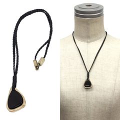 Louis Vuitton Essential V M63181 Gold Plated Black Le0168 Women's Necklace