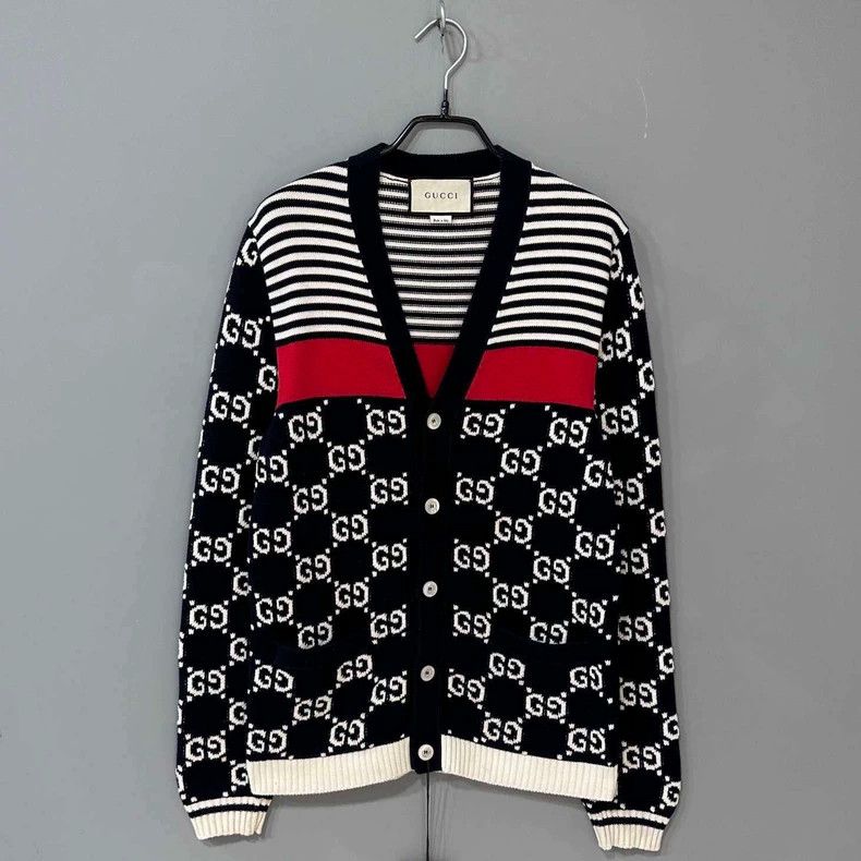 Gucci Gucci Knit Cardigan with Striped Design- DMC Size US XS / EU 42 / 0 - 1 Thumbnail