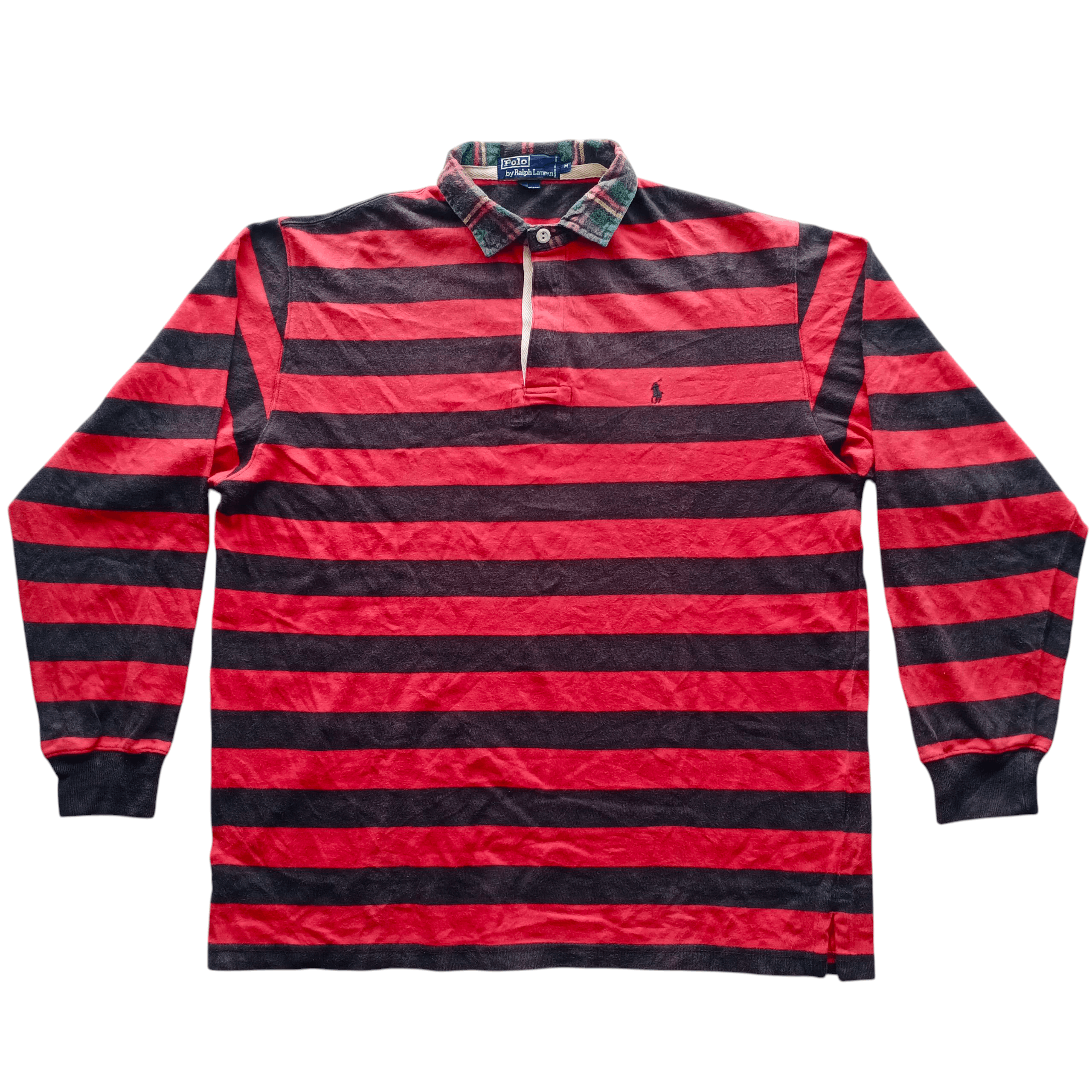 Polo Ralph Lauren Y2K Polo Ralph Lauren Rugby Long Tartan Stripe Rare Size US M / EU 48-50 / 2 - 1 Thumbnail