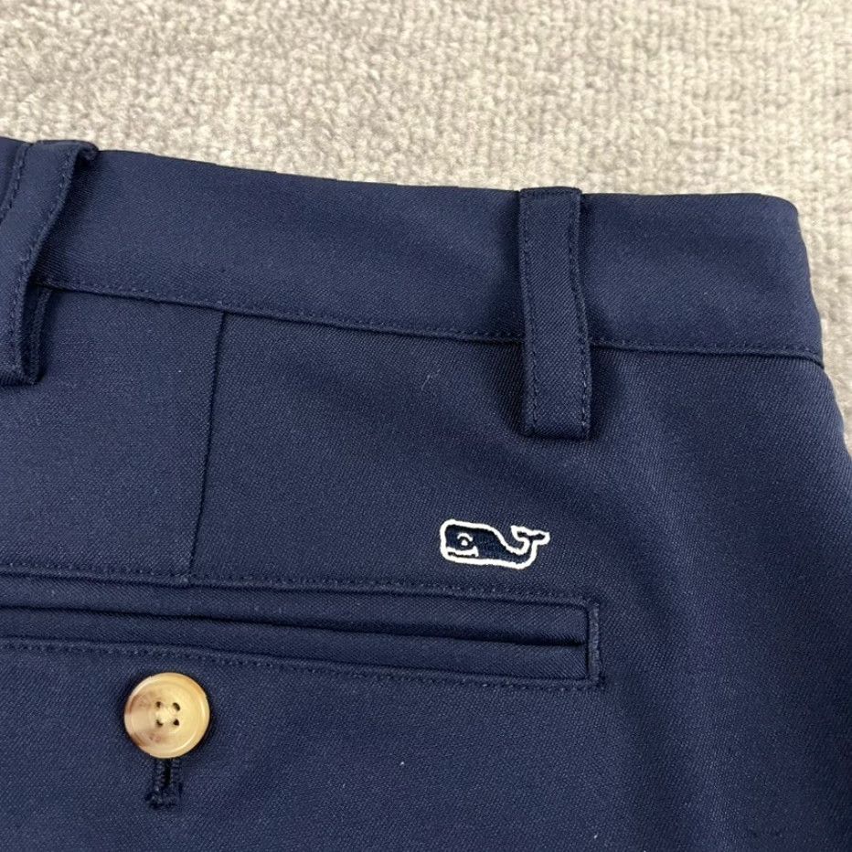 Vineyard Vines Vineyard Vines Links Shorts Mens 40 / 8.5" Navy Blue Golf Chino Stretch Preppy Size US 40 / EU 56 - 7 Thumbnail