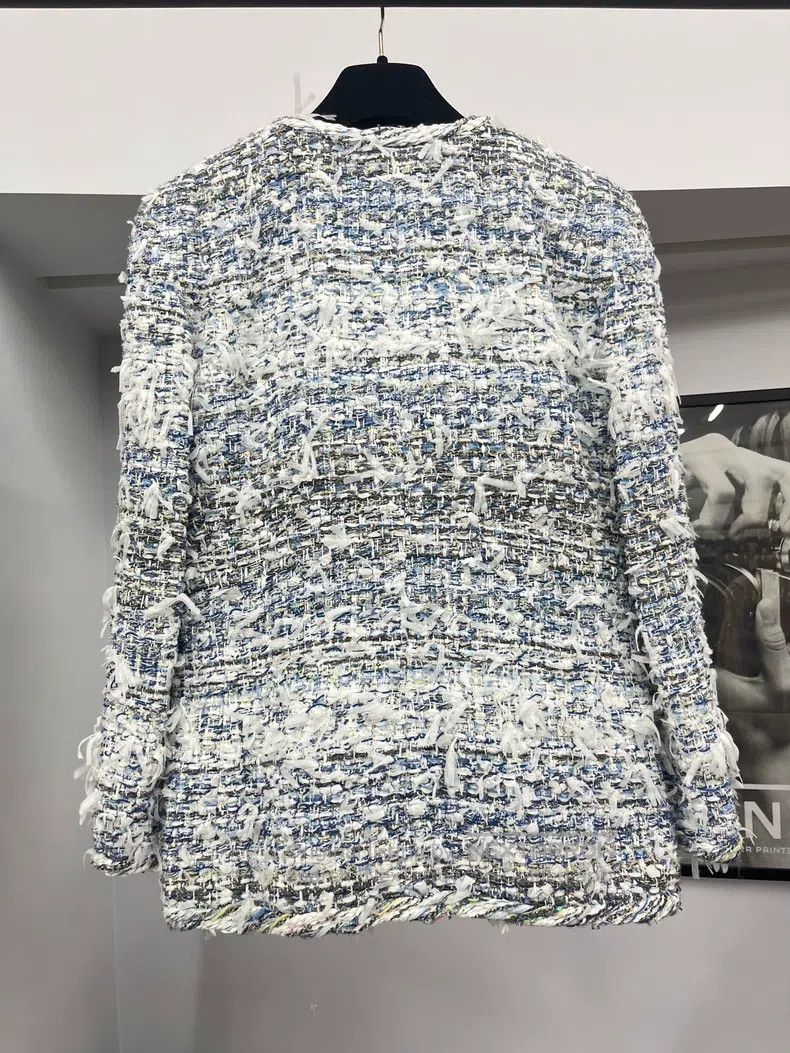 Chanel Chanel Waterfall series blue and white tassel coat Size XS / US 0-2 / IT 36-38 - 3 Thumbnail