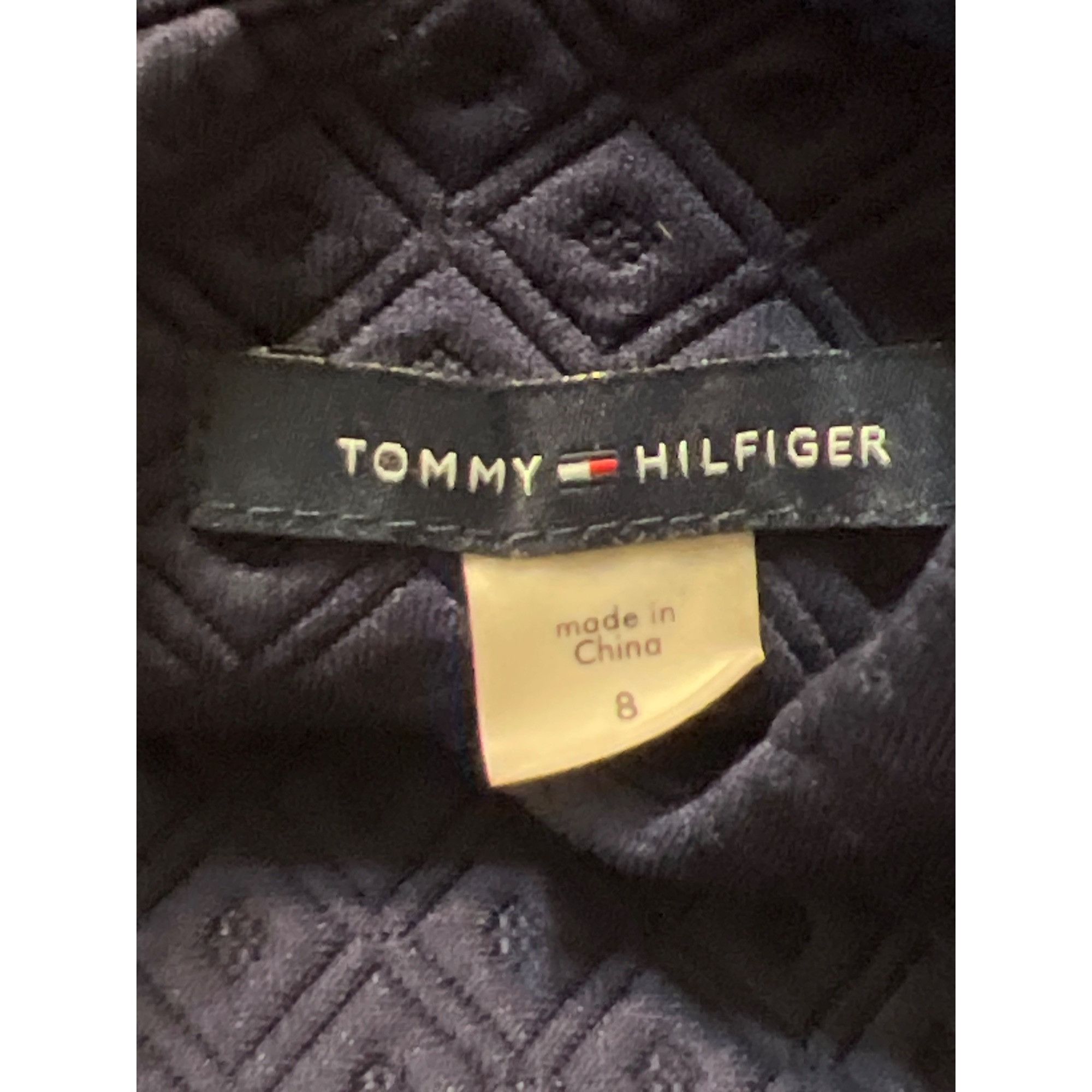 Tommy Hilfiger Tommy Hilfiger Sleeveless Navy Jacquard Textured Sheath Dre Size M / US 6-8 / IT 42-44 - 5 Thumbnail