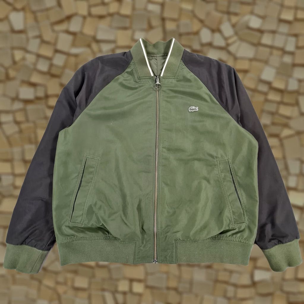Lacoste Lacoste Mens Jacket Green XL Bomber Reversible Full Zip Size US XL / EU 56 / 4 - 1 Thumbnail