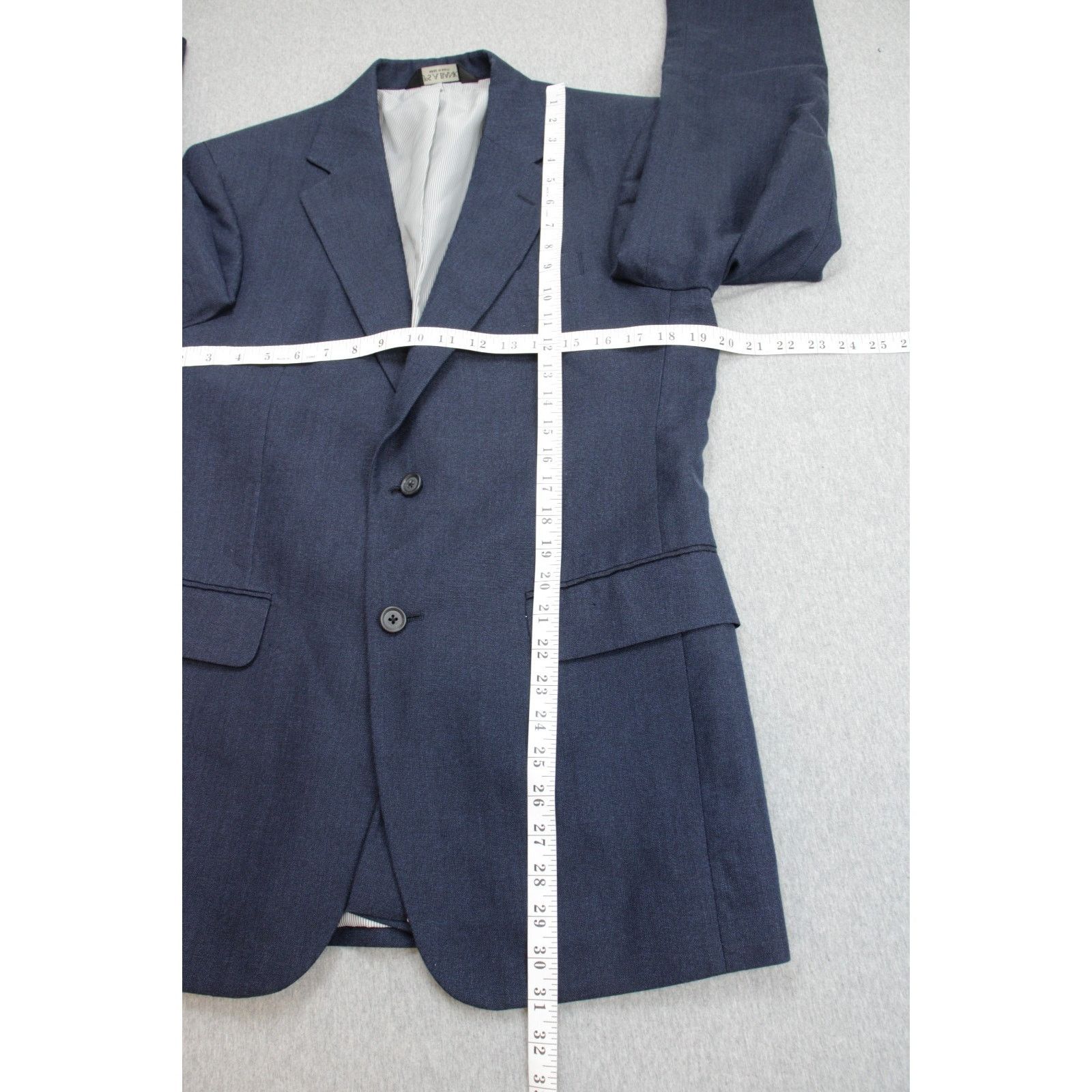 Jos. A. Bank Jos A Bank Blazer Mens 38R Blue Linen Wool Lined 2 Buttons Size 38R - 9 Thumbnail