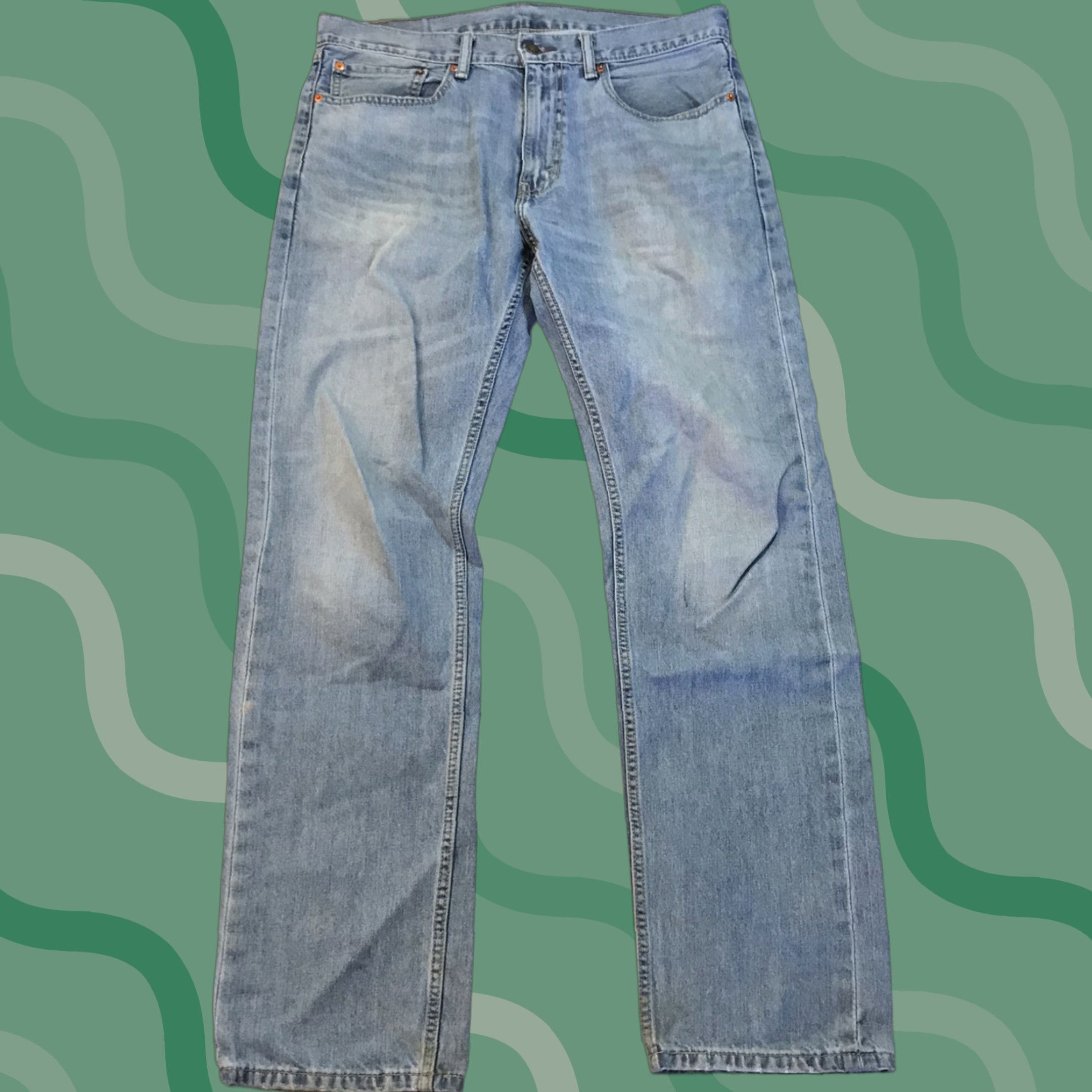 Levi's Levi's 505 Jeans Straight Regular 34 Medium Stonewash Blue Mens Size US 34 / EU 50 - 1 Thumbnail