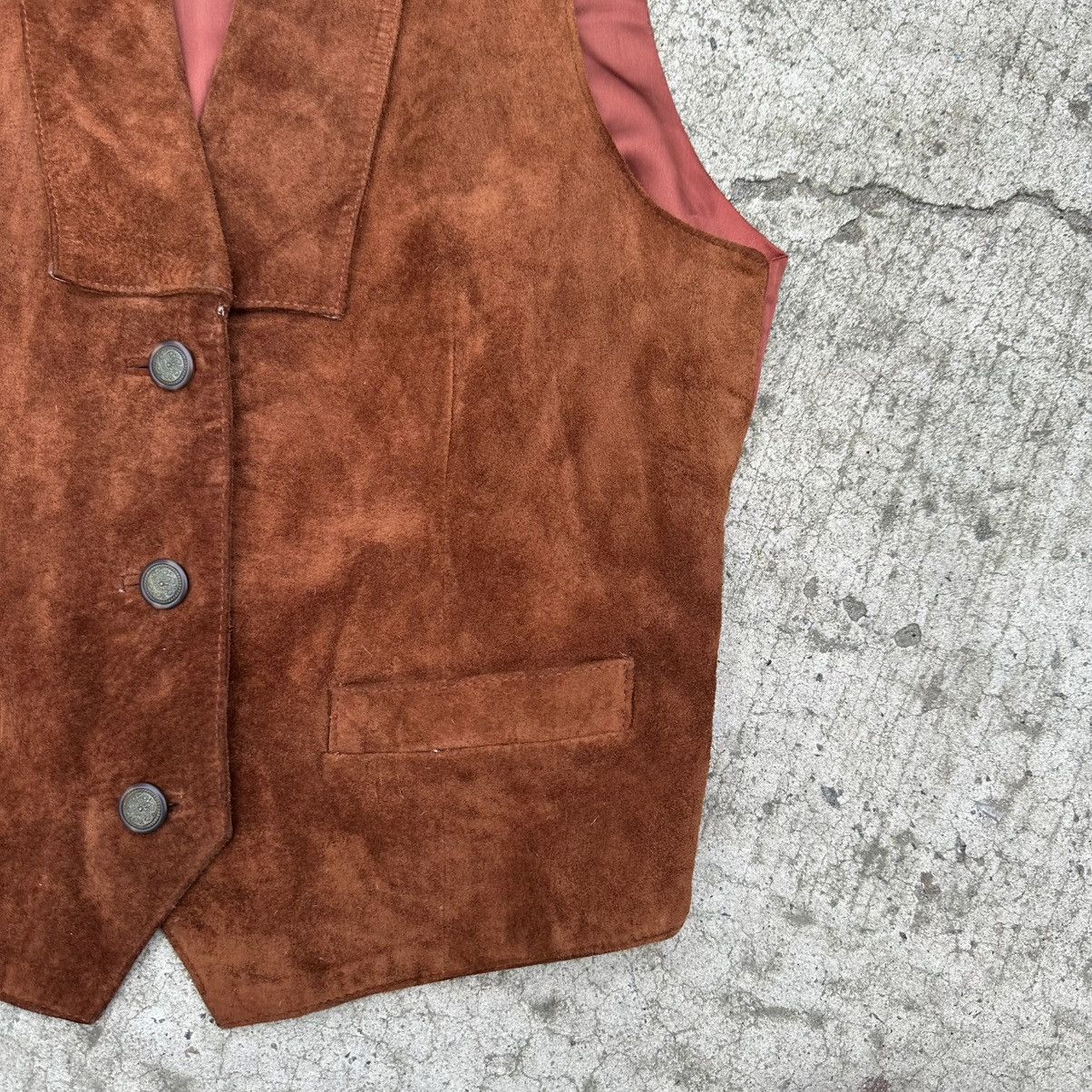 Cowboy Equipment Vintage Man’s Western Leather Vest Y2K 00s USA Old Money Size US L / EU 52-54 / 3 - 4 Thumbnail
