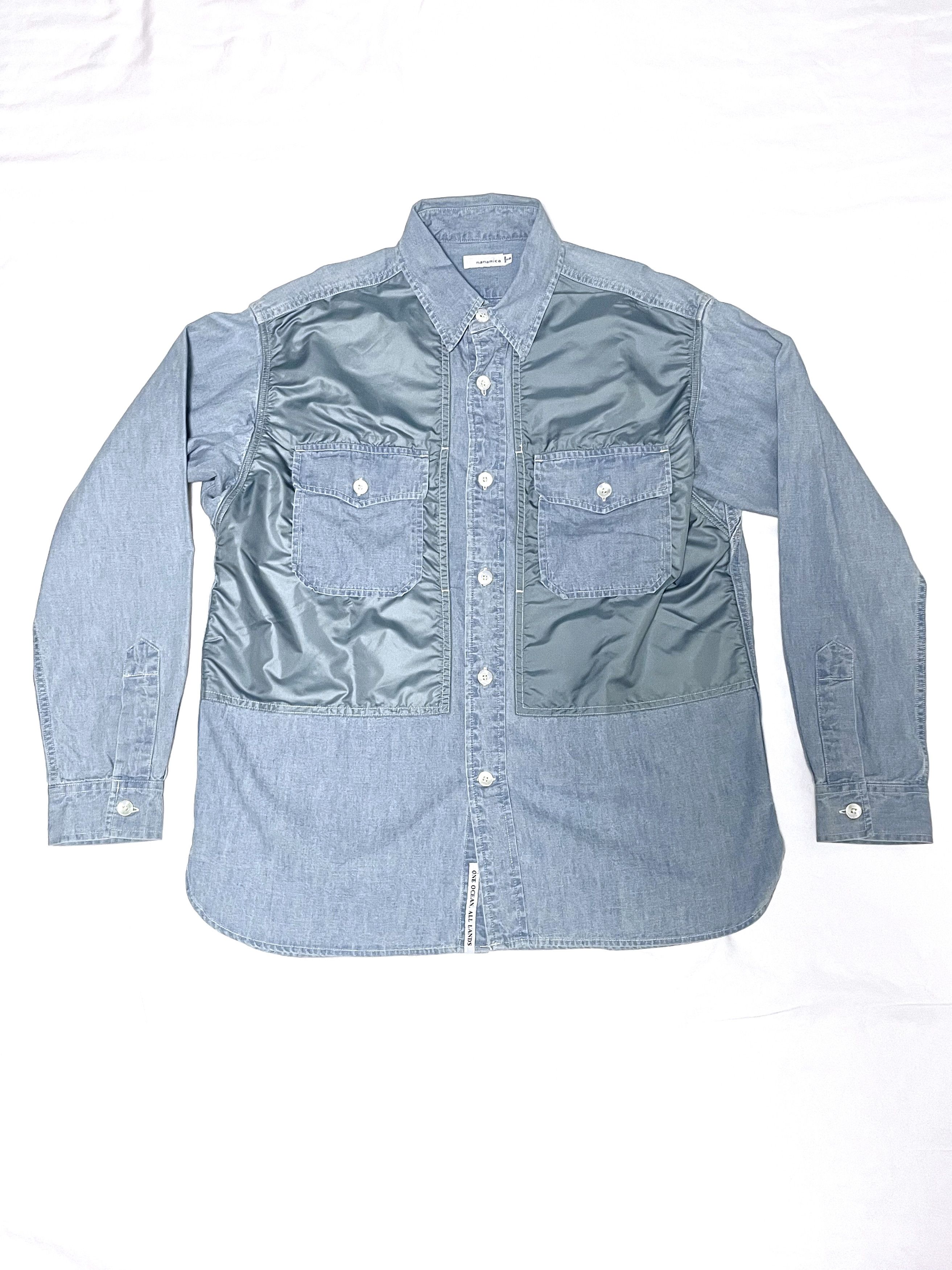 Nanamica Indigo Bleach CPO Shirt Size US S / EU 44-46 / 1 - 4 Thumbnail
