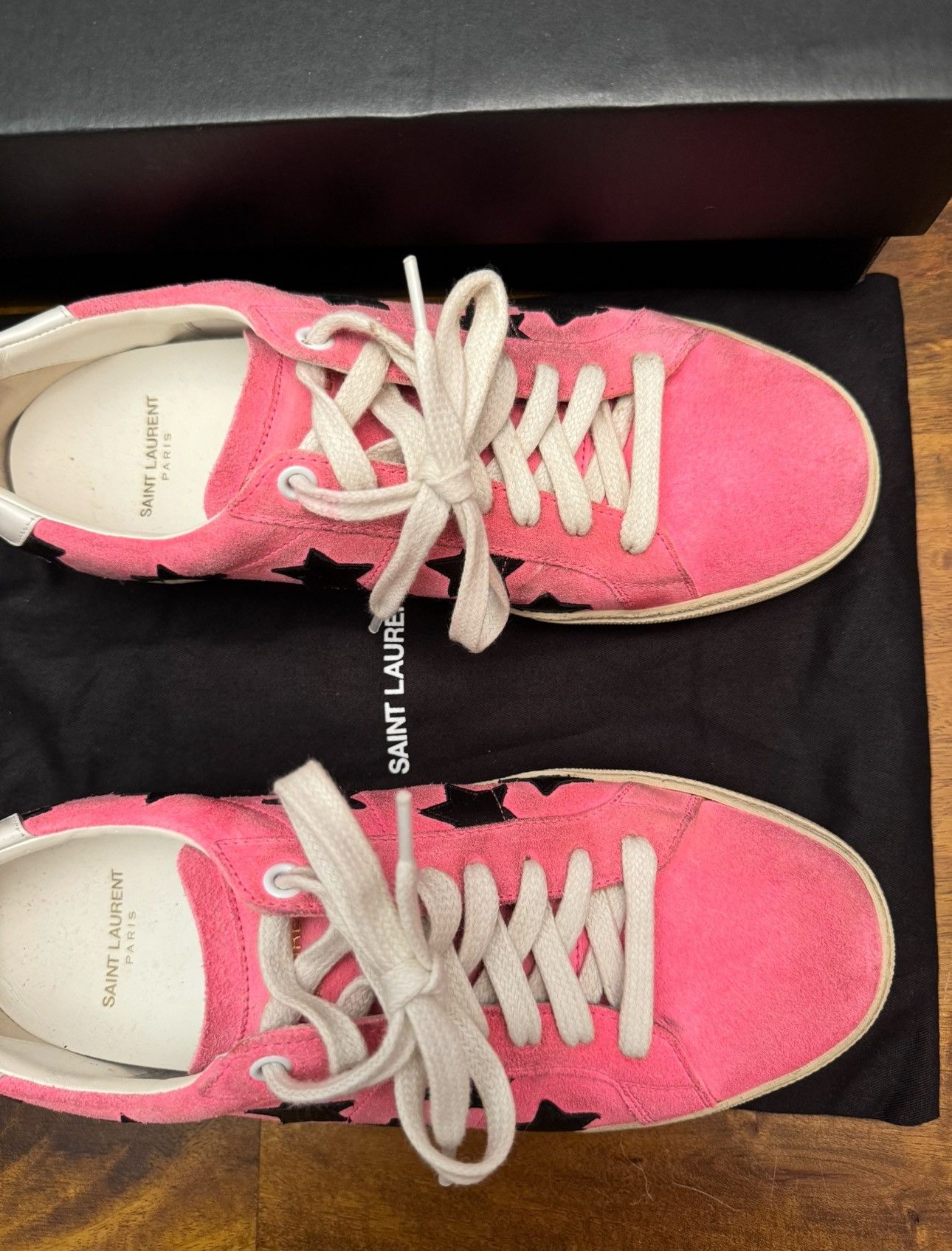 Saint Laurent Paris Saint Laurent SL/06 Star Classic Low Top Pink Sneakers Size US 9.5 / IT 39.5 - 6 Thumbnail