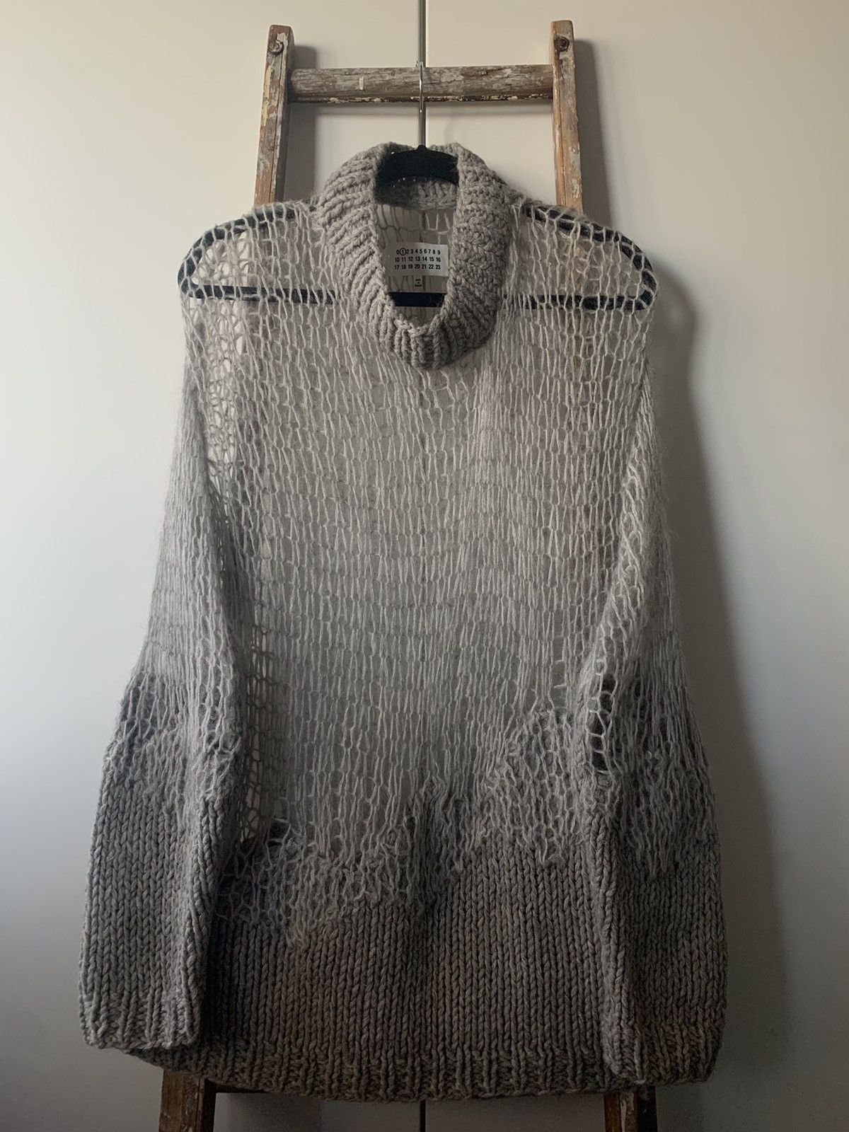 Maison Margiela MAISON MARGIELA WEB KNIT PUNK WOOL MOHAIR SWEATER JUMPER Size M / US 6-8 / IT 42-44 - 2 Thumbnail