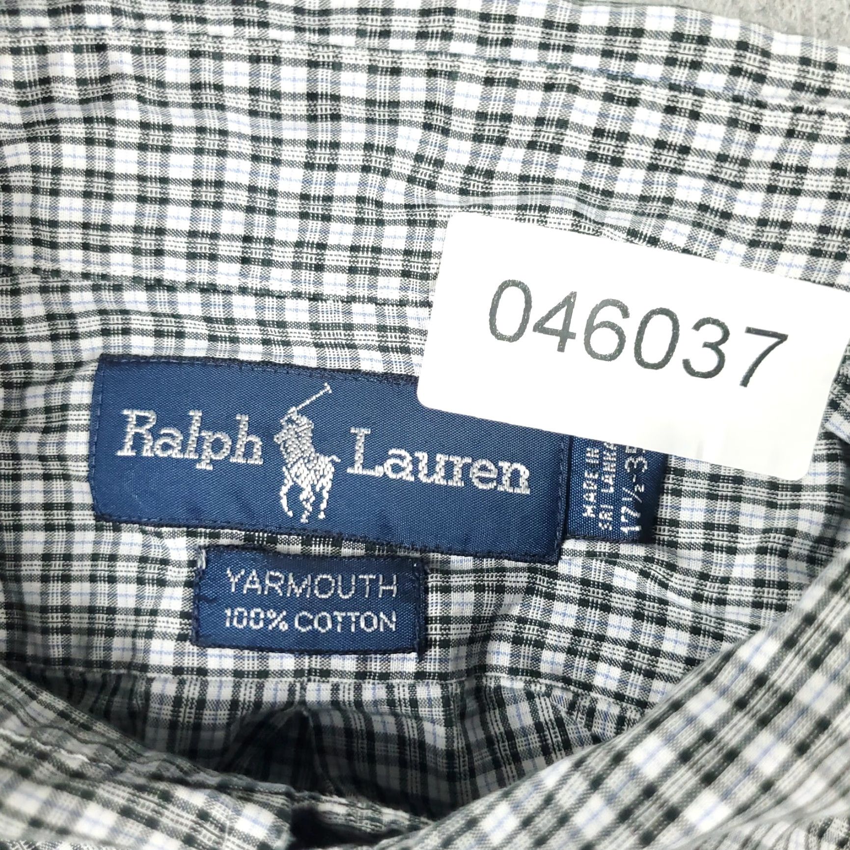 Ralph Lauren Ralph Lauren Dress Shirt Mens 17.5 Gray Plaid Long Sleeve Button-Down Regular Fit Size 46R - 8 Thumbnail