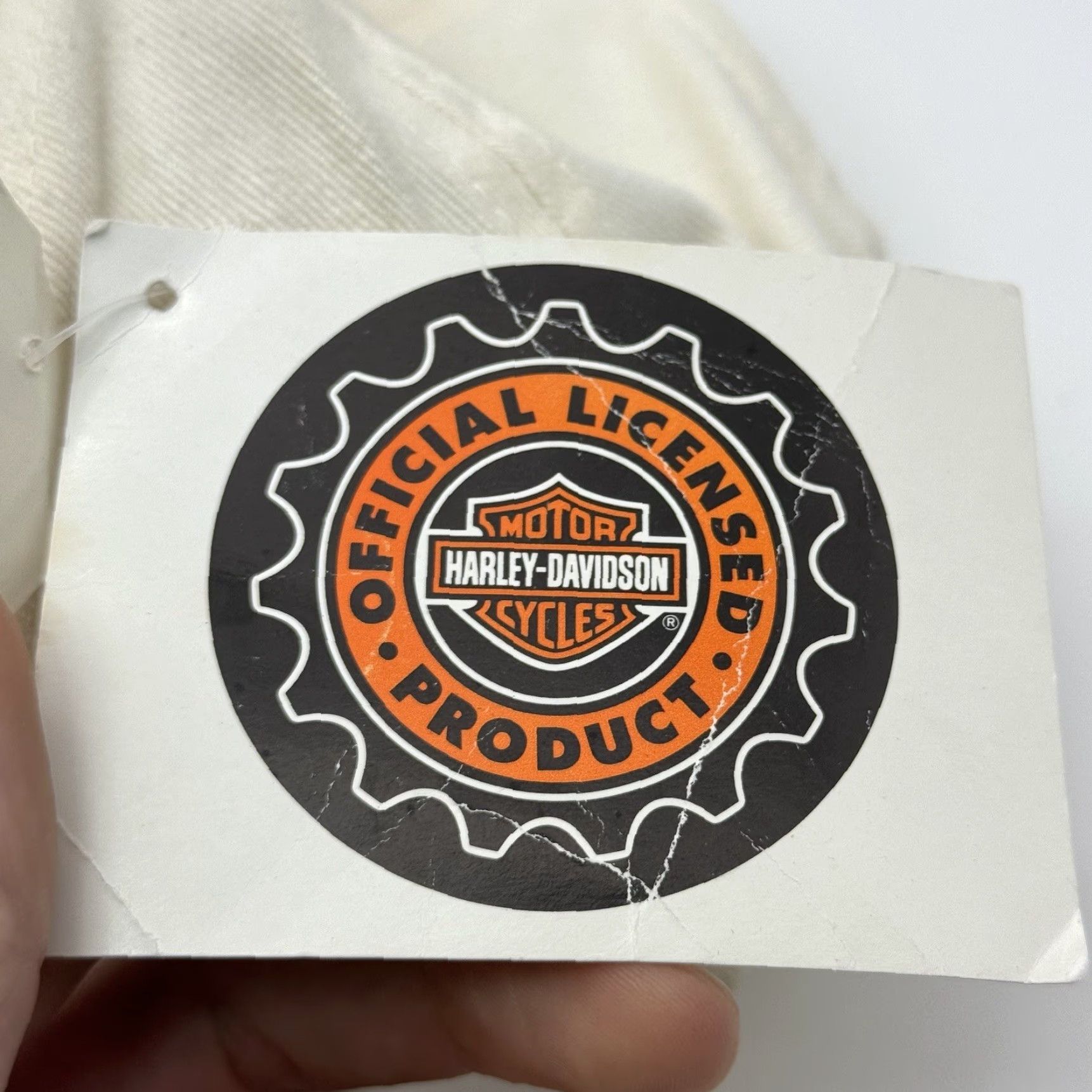 American Needle VINTAGE American Needle Harley Davidson Motorcycle Baseball Cap Unisex Adults One Size Cream/Taupe 90s Motorcycle Theme Adjustable Lightweight Size ONE SIZE - 7 Thumbnail