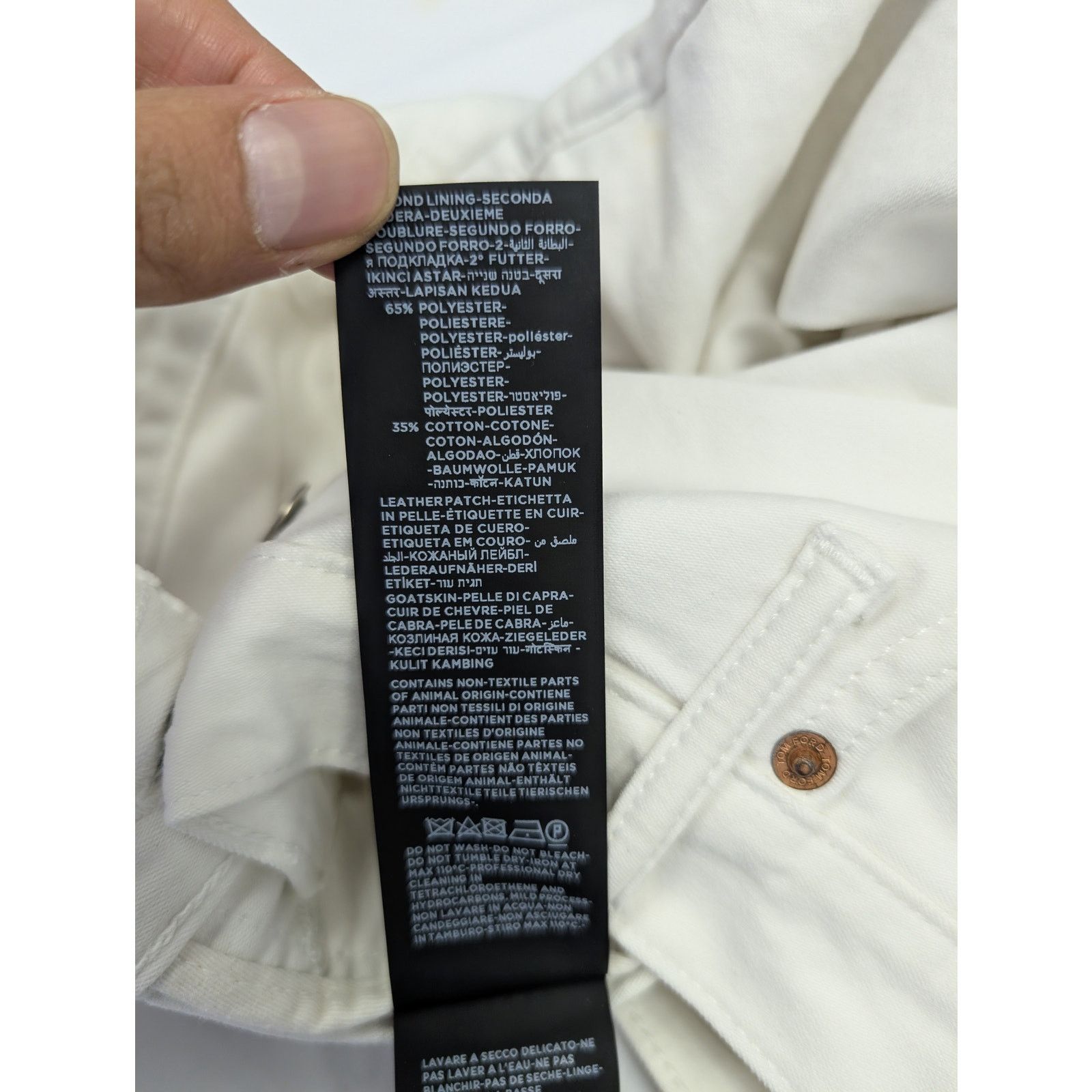 Tom Ford o1rshd1 Denim Straight Jean in White Size US 36 / EU 52 - 19 Thumbnail