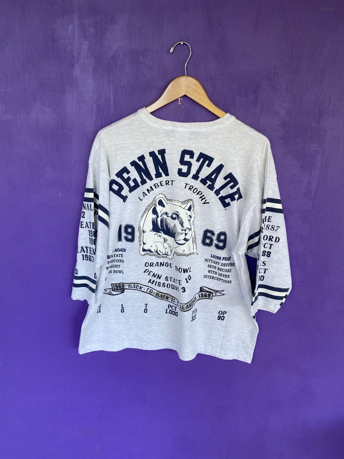 Other Vintage 90s long gone Penn state Nittany lions AOP t-shirt Size US XL / EU 56 / 4 - 2 Thumbnail