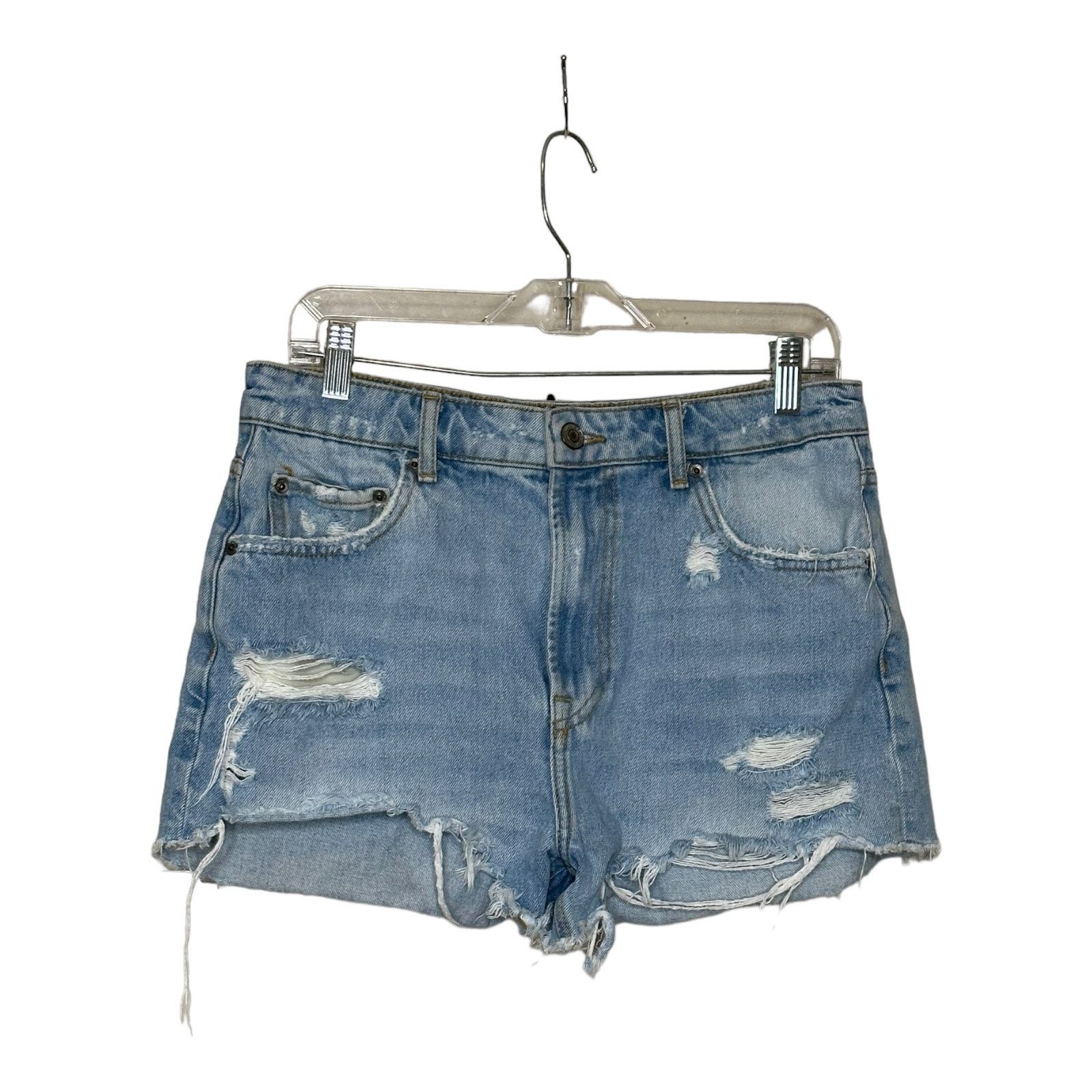 Zara Zara blue denim distressed jean shorts size 8 Size 30" / US 8 / IT 44 - 6 Thumbnail
