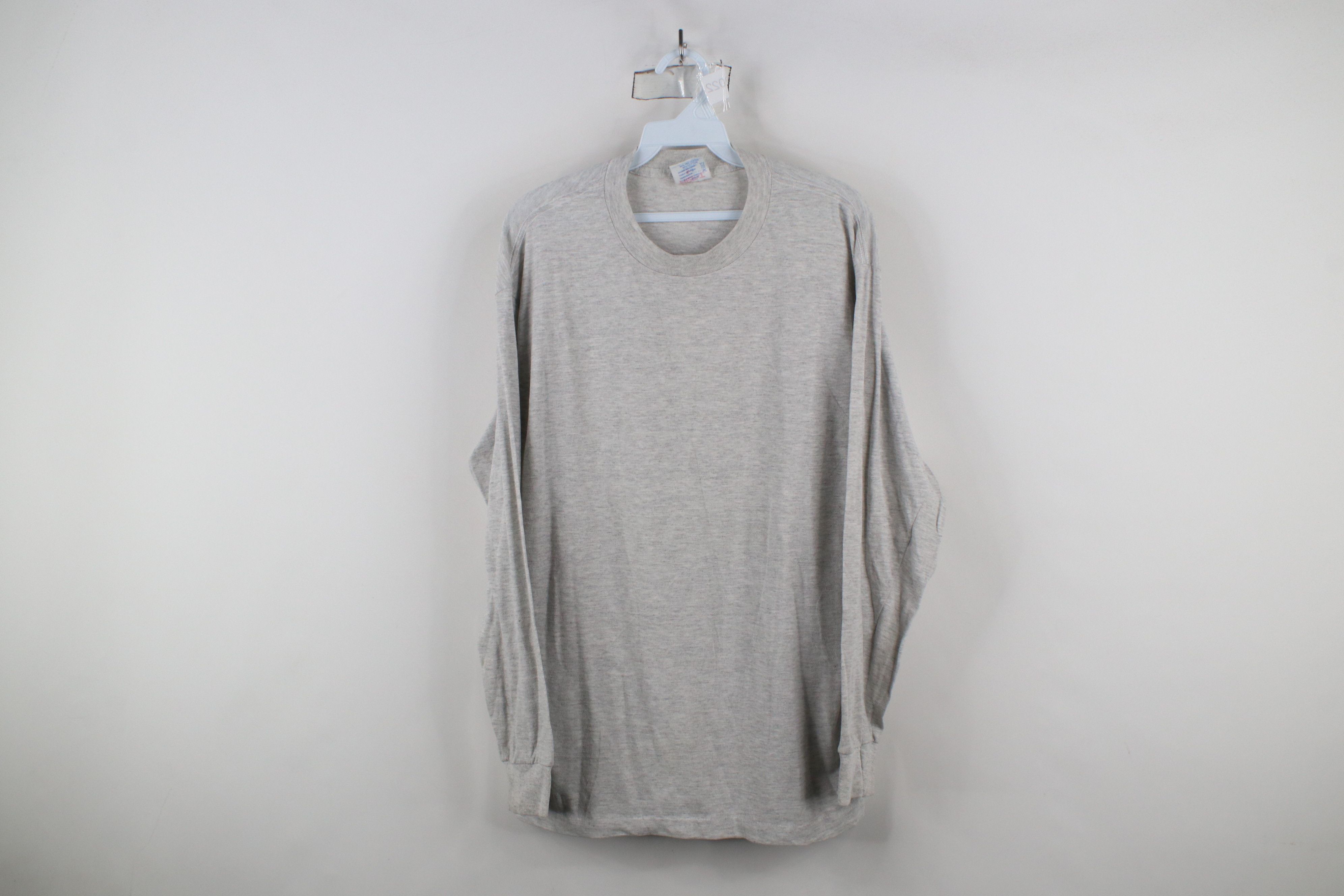 Vintage Vintage 80s 90s Streetwear Thin Long Sleeve T-Shirt Gray USA Size US L / EU 52-54 / 3 - 1 Thumbnail
