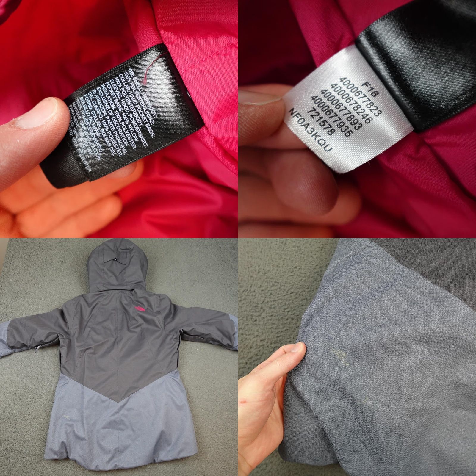 The North Face VINTAGE? No. The North Face Jacket Womens L Gray Pink Hooded Insulated Ski Snow NF0A3LKU Size L / US 10 / IT 46 - 8 Thumbnail