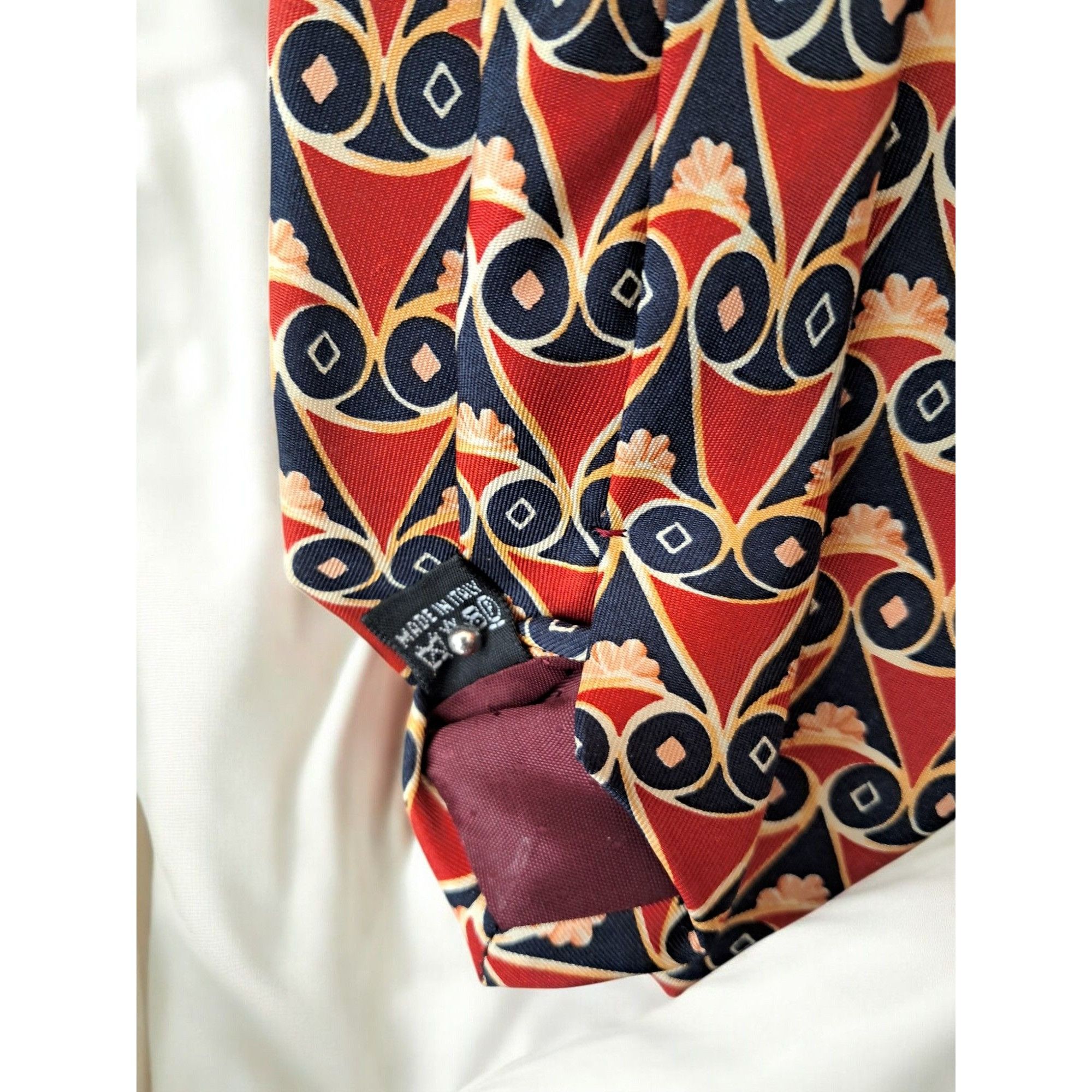 Vintage Ricci Como Firenze 100% Silk Tie—Vintage 1990s Italian Luxur Size ONE SIZE - 7 Thumbnail