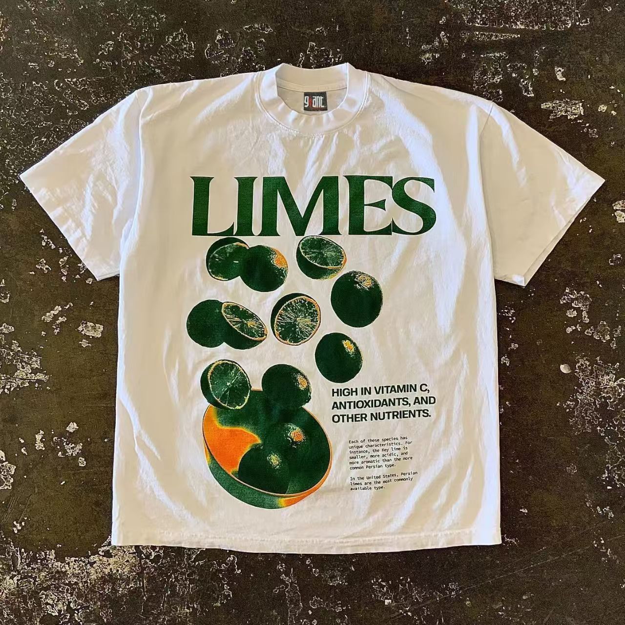 Japanese Brand × Vintage White casual retro lemon print t-shirt Size US M / EU 48-50 / 2 - 1 Thumbnail