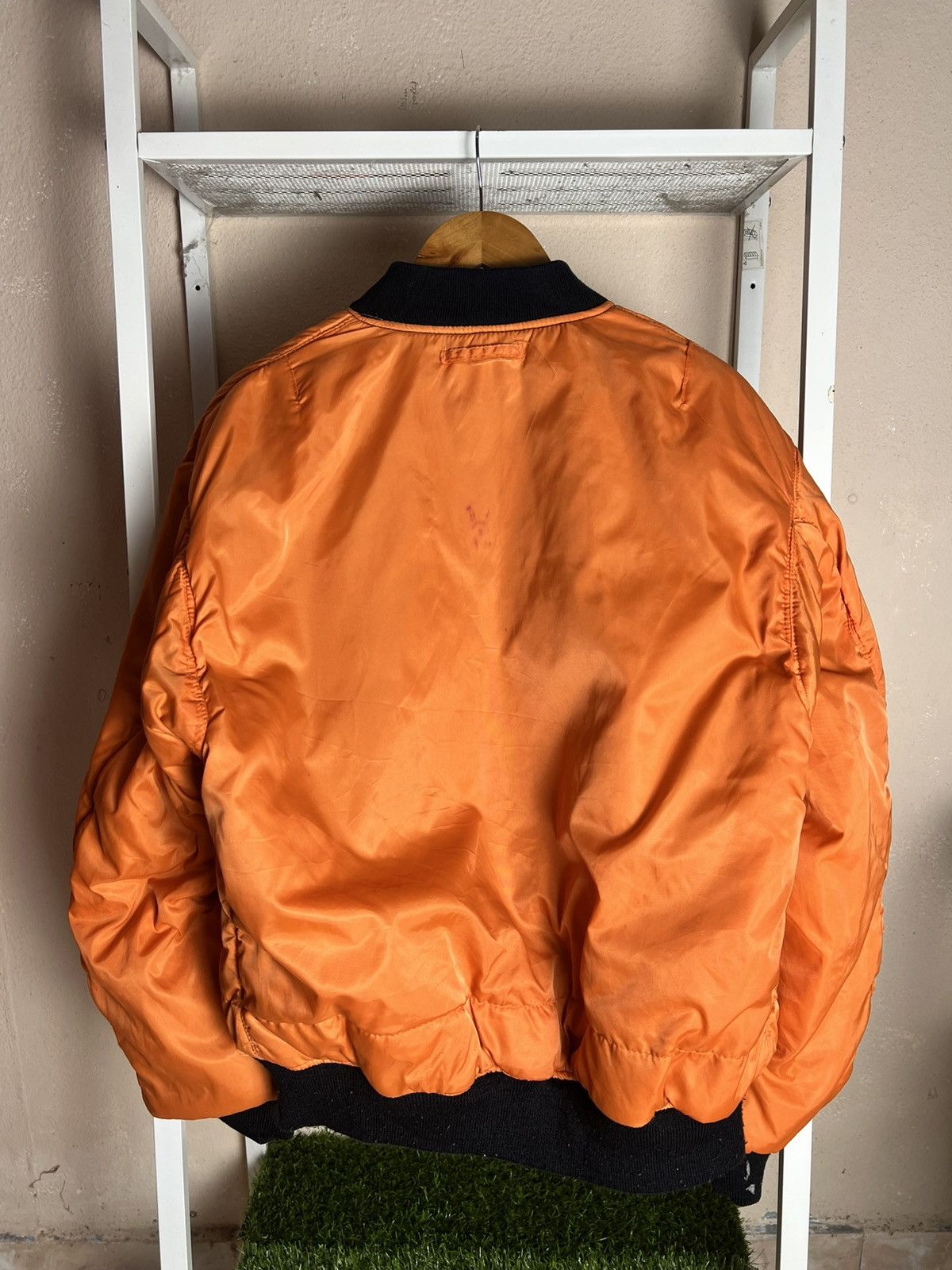 Other Vintage MA-1 Bomber Jacket Reversible Black Orange IDEAL Zip Size US L / EU 52-54 / 3 - 15 Thumbnail