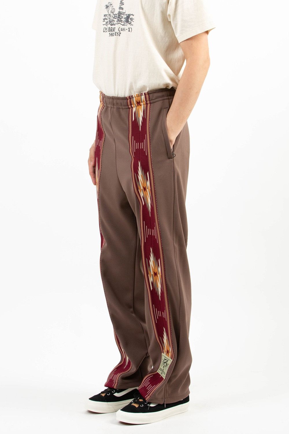Kapital KAPITAL smooth jersey KOCHI & ZEPHYR track pants lt.brown L Size US 33 - 3 Thumbnail