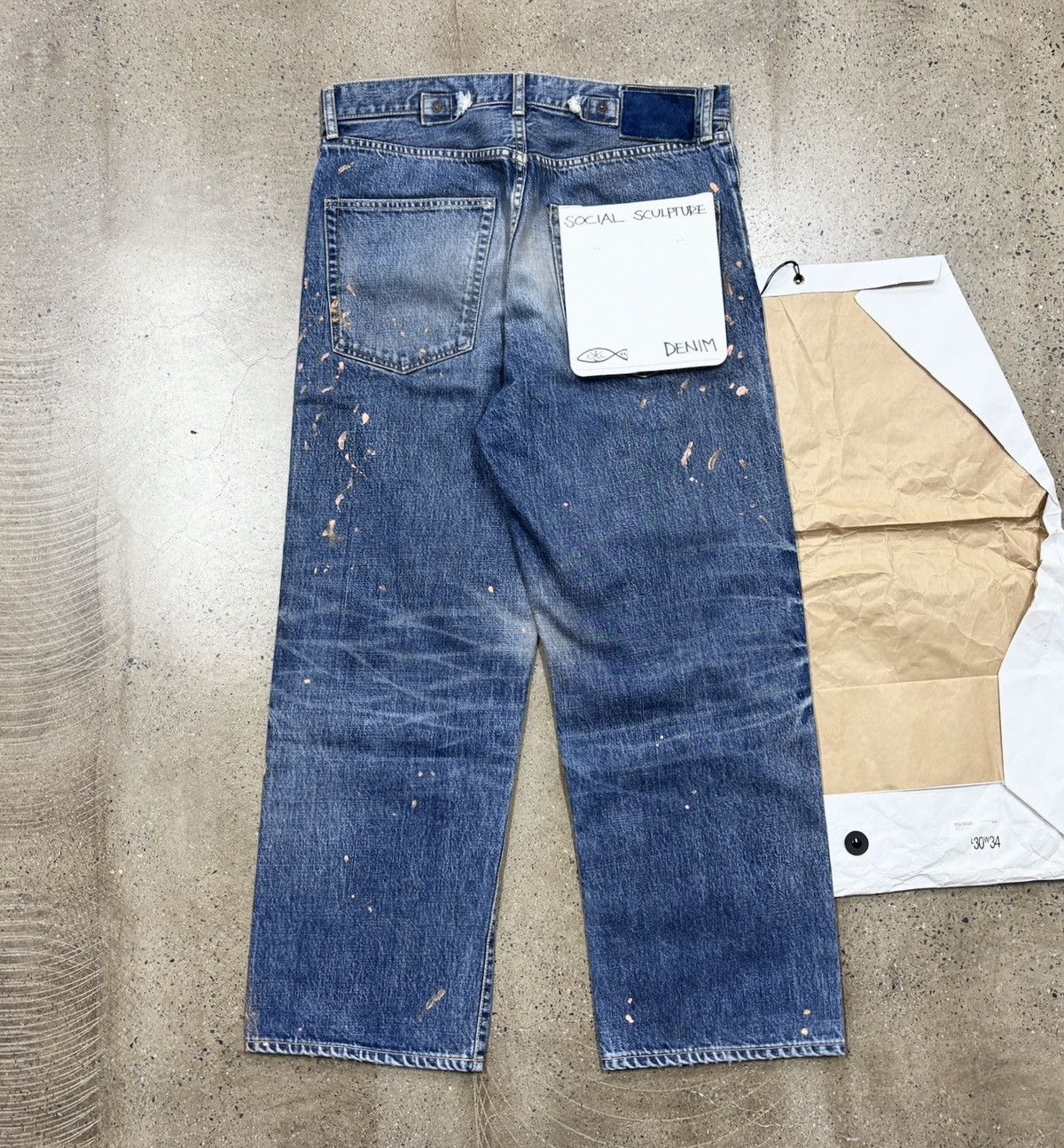 Visvim Visvim 24aw Social Sculpture 01 Wide D41 Damaged 41 01.3D41