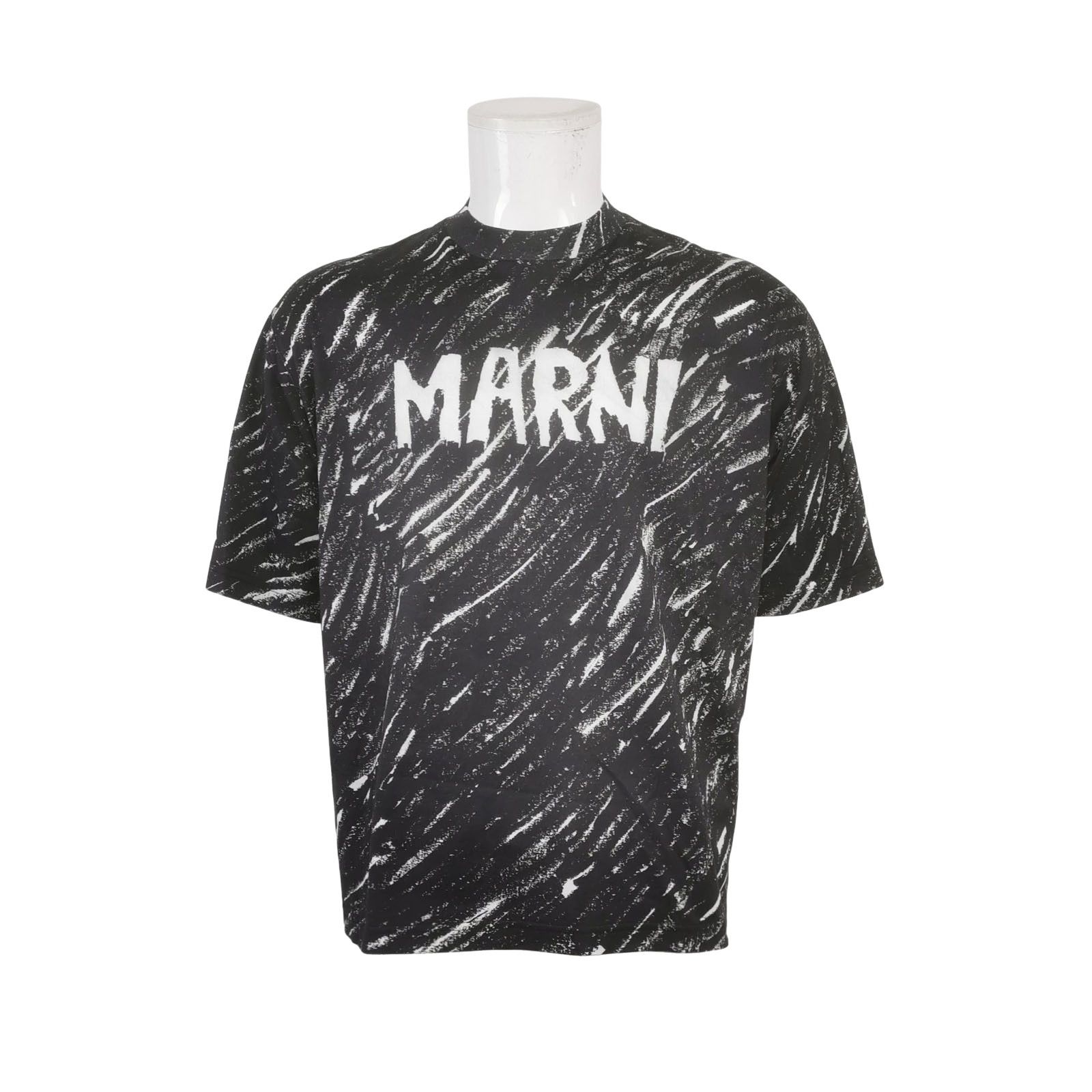 Marni Marni Logo Print Scratch T-Shirt Size 46 Size US S / EU 44-46 / 1 - 1 Thumbnail