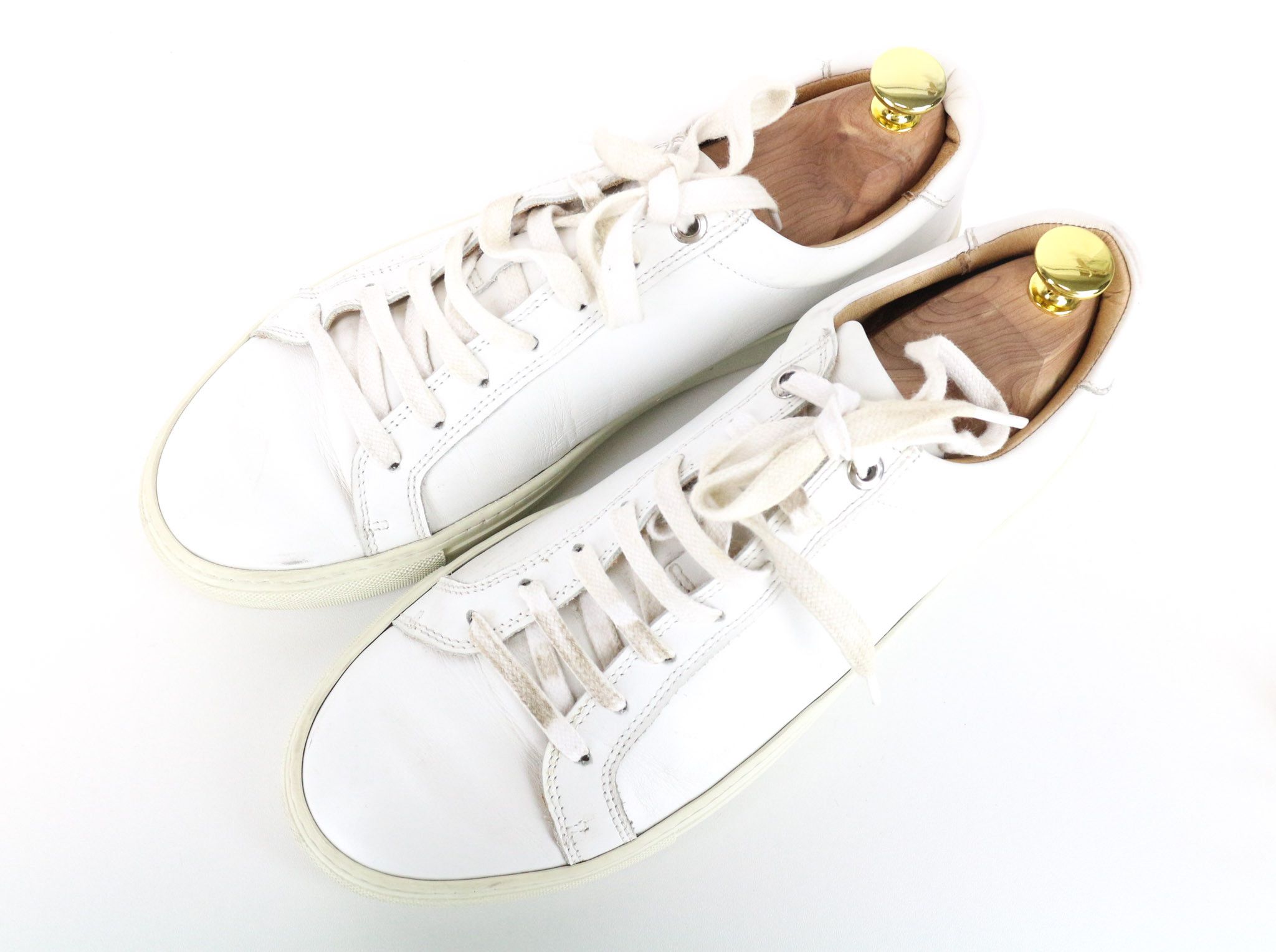 Suitsupply EU41 White Leather Low-Top Sneakers 74684 Size US 8 / EU 41 - 8 Thumbnail