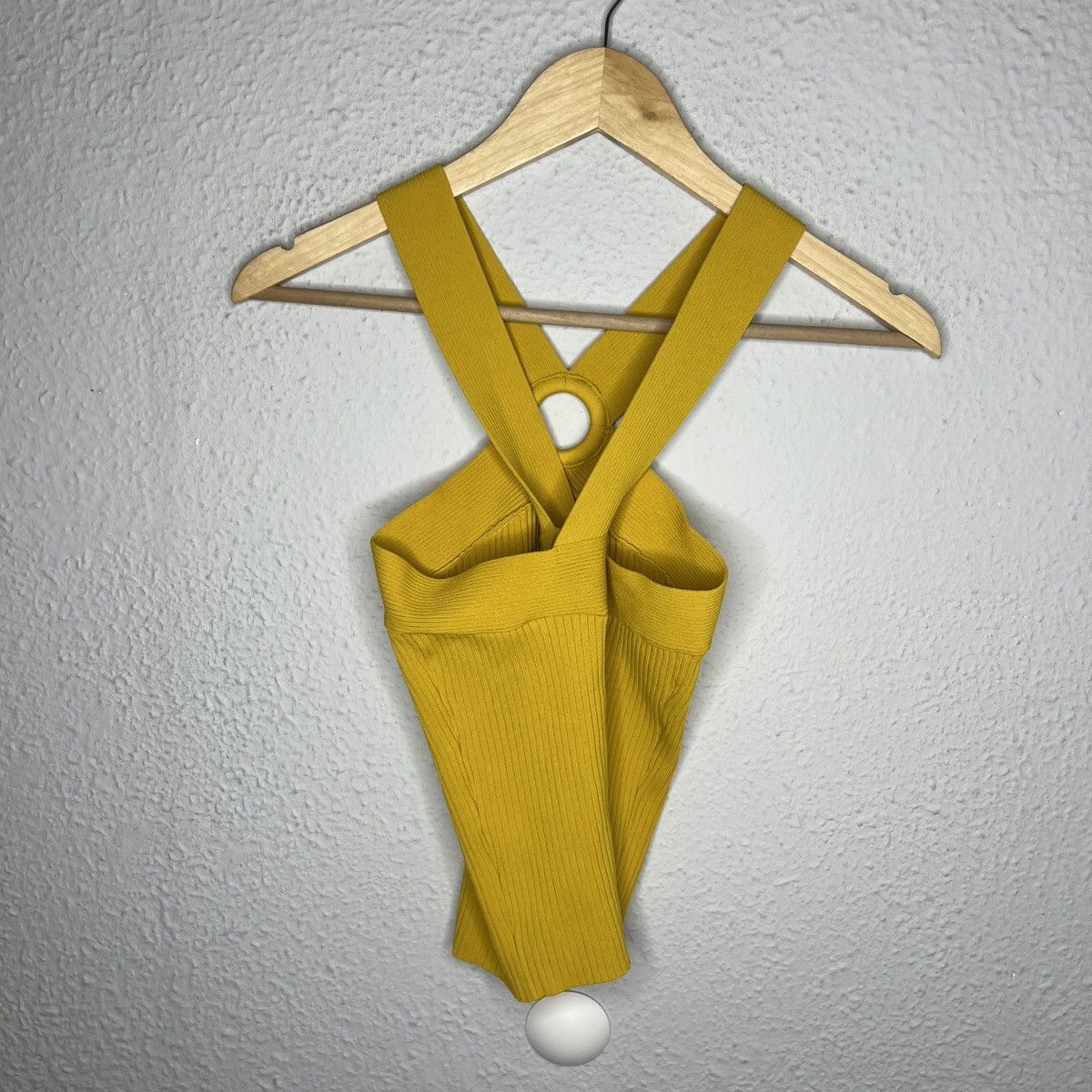 Sandro Sandro Paris Yellow Top Halter Neck Size S / US 4 / IT 40 - 4 Thumbnail