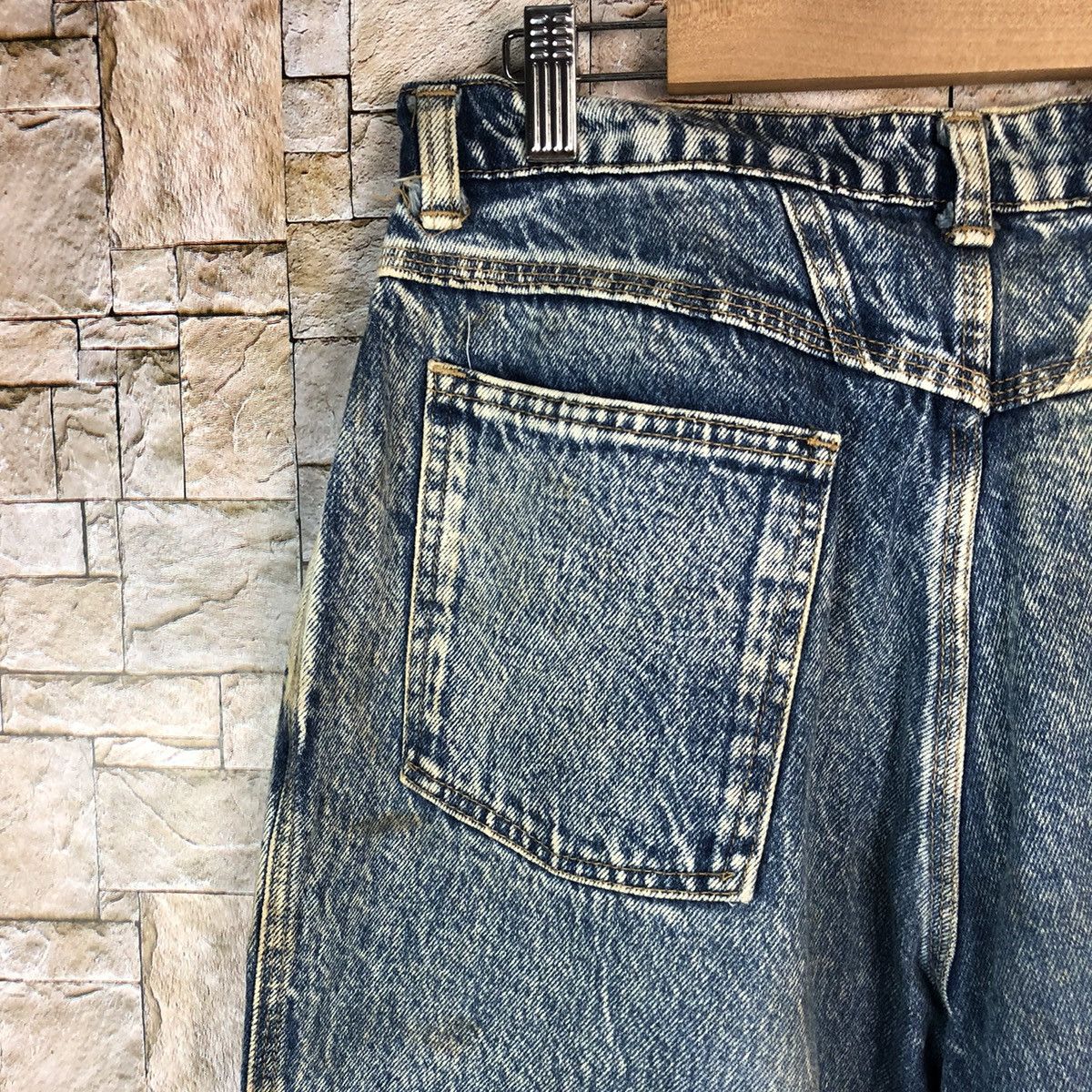 Big John Big John vintage dirty Spana Blue Denim Pants #A1000 Size US 31 - 15 Thumbnail