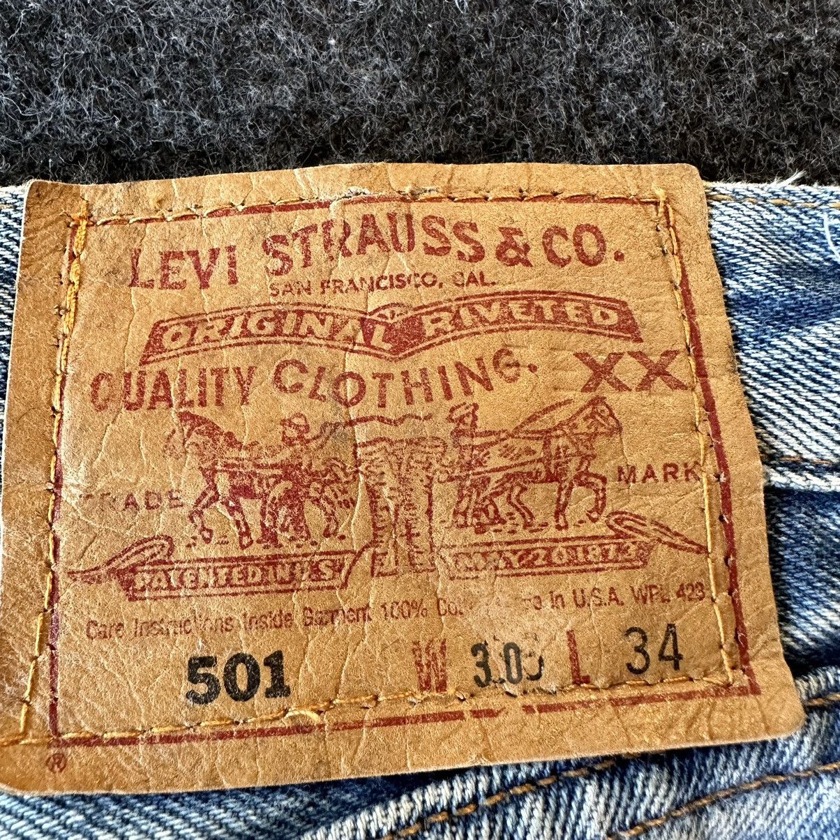Levi's Vtg 90s Levis 501 Made in Usa Denim 29x35 D569 Size US 29 - 8 Thumbnail