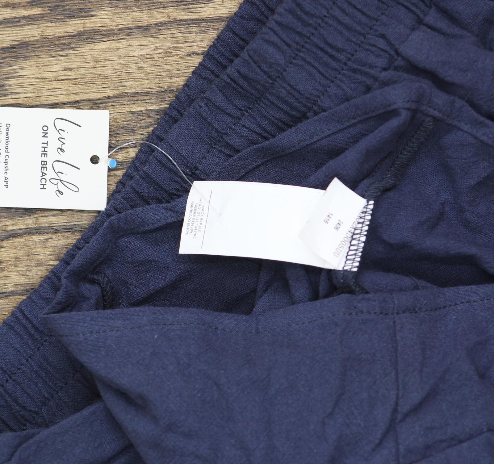 Other Nwt Cupshe Womens Elastic Waist Loose Leg Shorts Navy Blue S Size 28" / US 6 / IT 42 - 4 Thumbnail