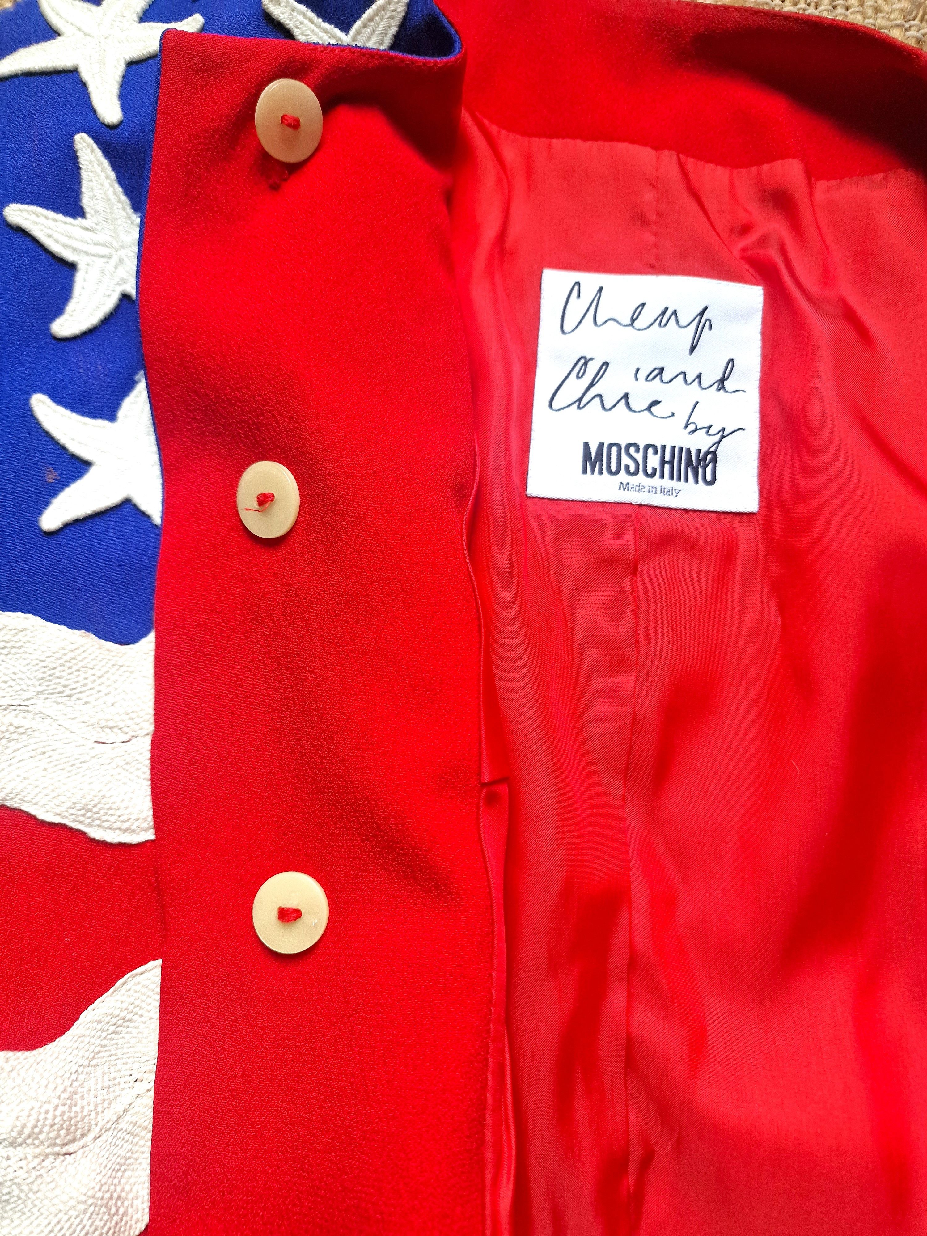 Moschino Iconic Moschino USA American Flag Medium Blazer Jacket Size M / US 6-8 / IT 42-44 - 7 Thumbnail