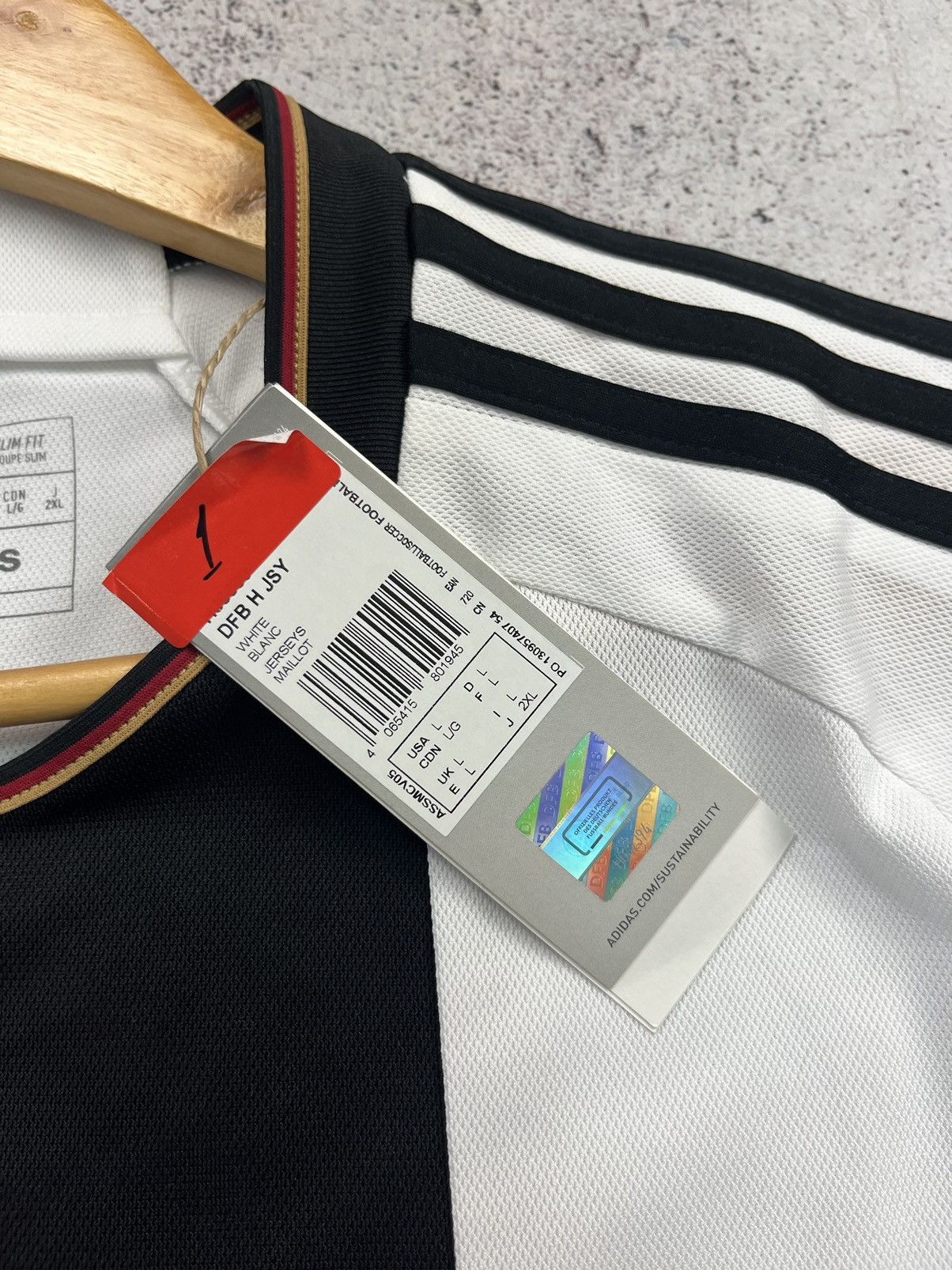Adidas ADIDAS GERMANY NATIONALS 2022/2023 SOOCER JERSEY FOOTBALL Size US L / EU 52-54 / 3 - 4 Thumbnail