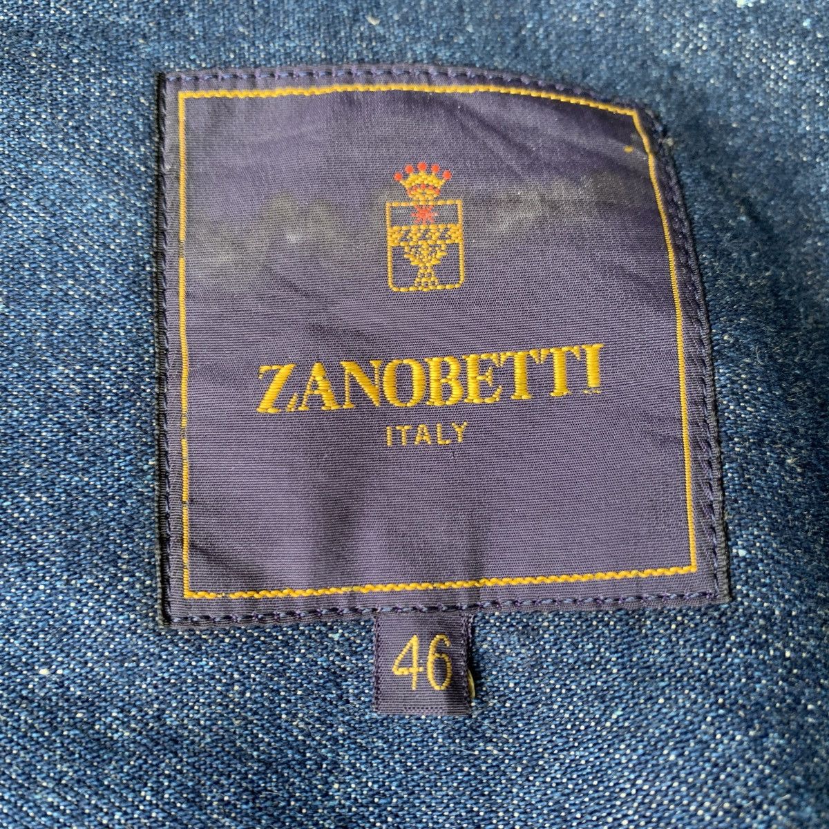 Vintage Vintage Zanobetti Italy Denim Jacket Embroidered Logo Size US L / EU 52-54 / 3 - 15 Thumbnail