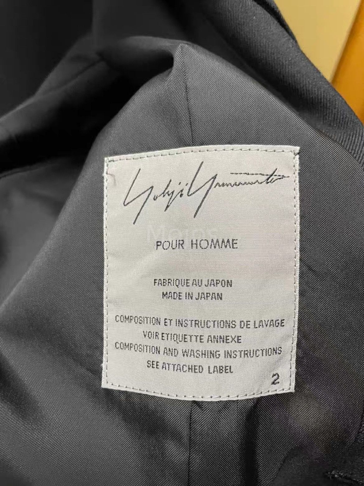 Yohji Yamamoto Yohji Yamamoto Pour Homme 08AW Leather Logo Neck Jacket-250 Size US M / EU 48-50 / 2 - 6 Thumbnail