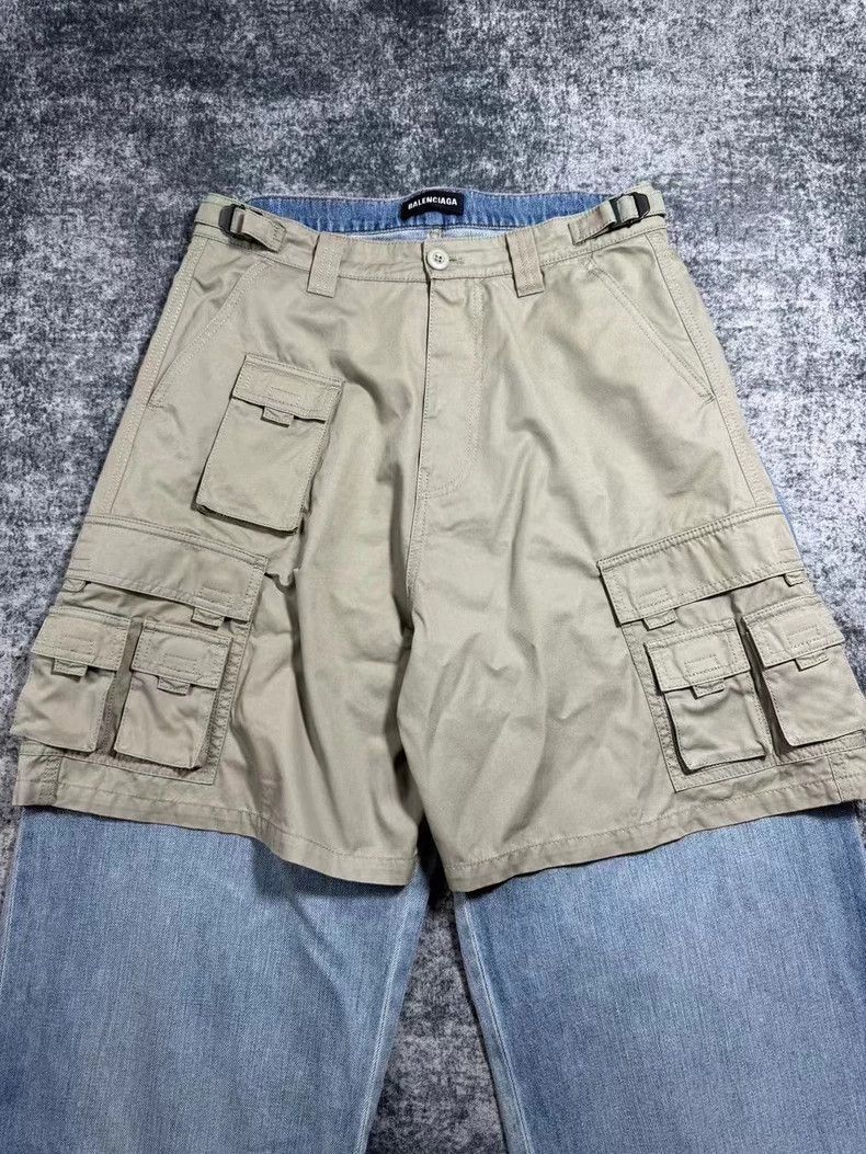 Balenciaga Balenciaga Hybrid Cargo Shorts and Denim Pants-2507 Size US 30 / EU 46 - 3 Thumbnail