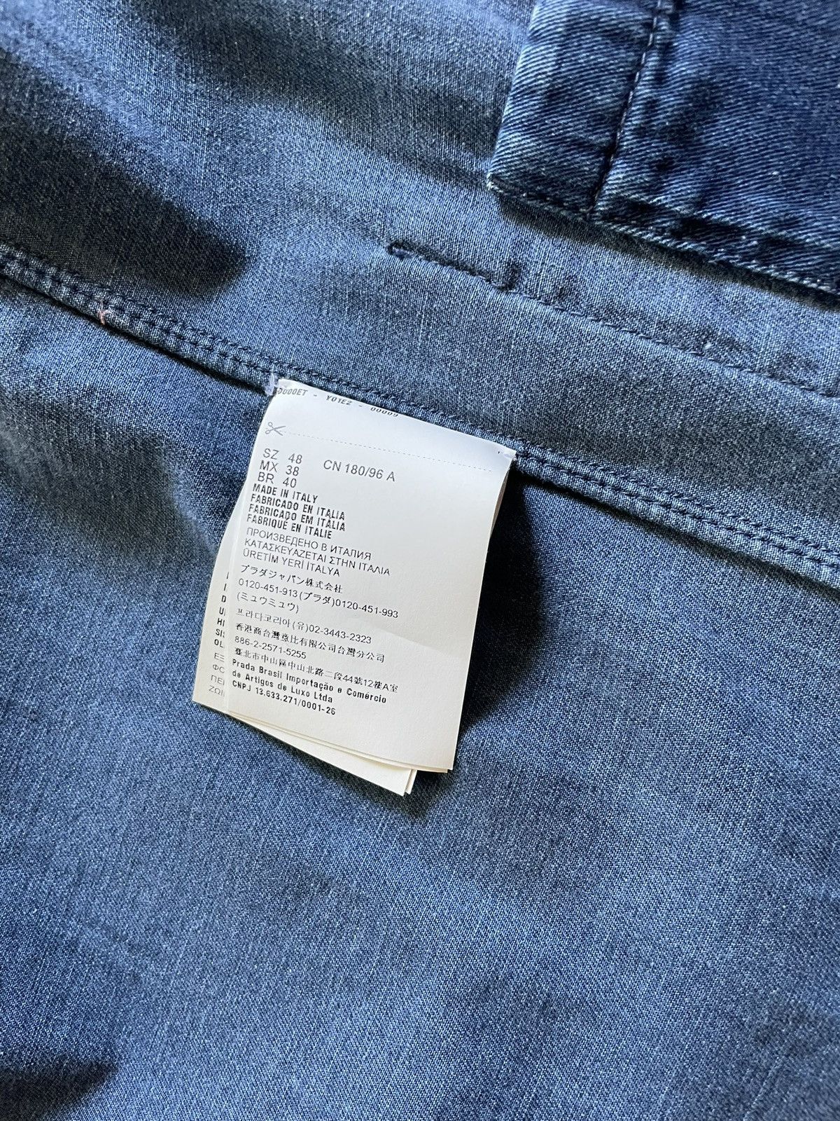 Prada Prada Denim Blazer Jacket Size 48R - 11 Thumbnail