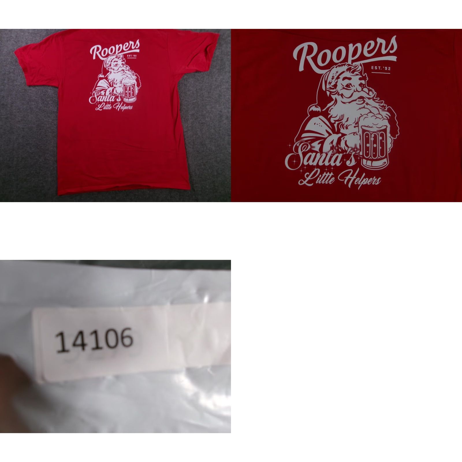 Port & Company Roopers Shirt Mens Large Red Promotional EST 1946 Americana Beer Maine Santa Shirt Size US L / EU 52-54 / 3 - 8 Thumbnail