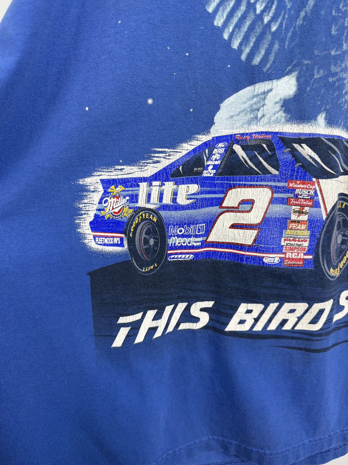 Gildan 🇺🇸 Vintage 90s Rusty Wallace NASCAR Racing Made in USA Tee Size US XL / EU 56 / 4 - 6 Thumbnail