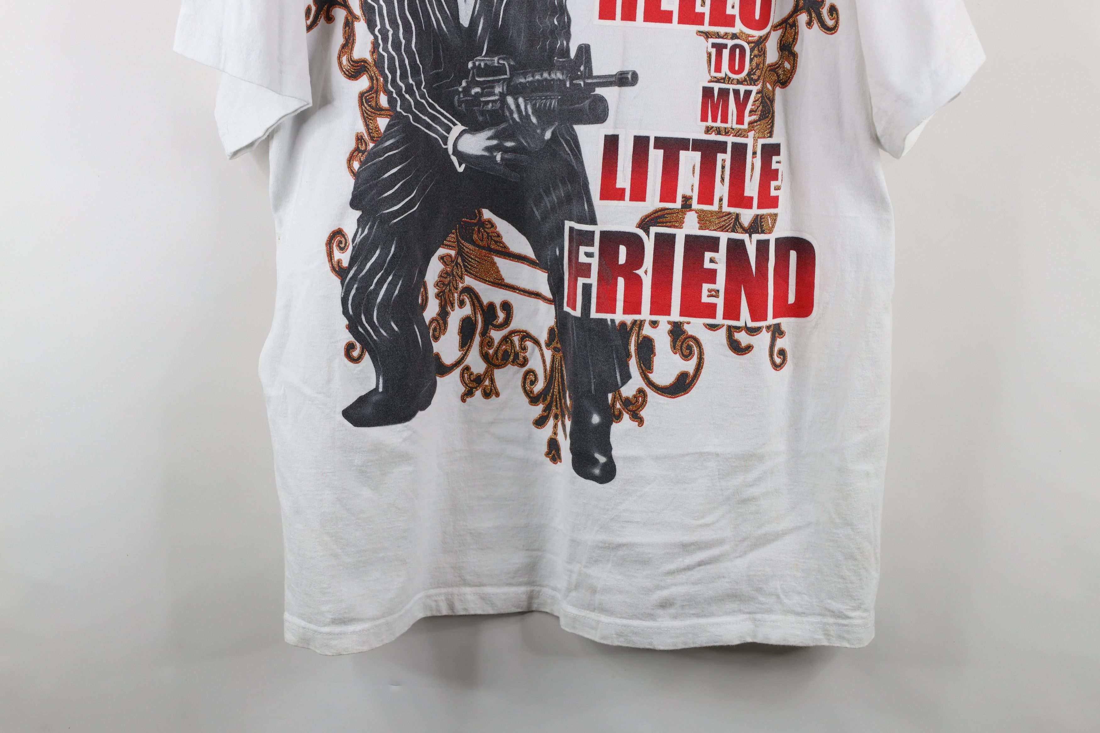 Vintage Vintage Tony Montana Say Hello To My Little Friend T-Shirt Size US XXL / EU 58 / 5 - 3 Thumbnail