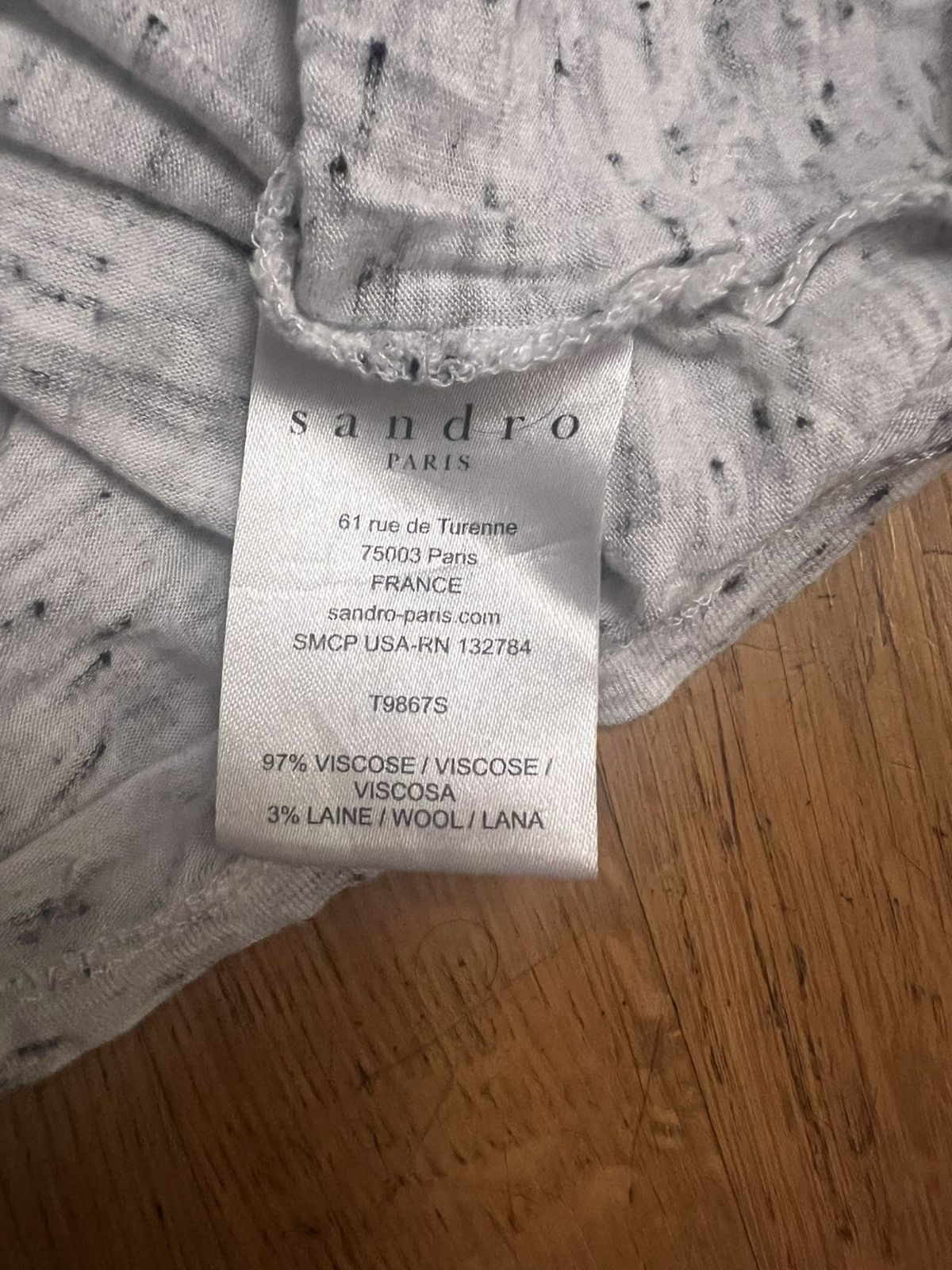 Sandro Sandro tshirt grey sheer viscose size m Size US M / EU 48-50 / 2 - 4 Thumbnail
